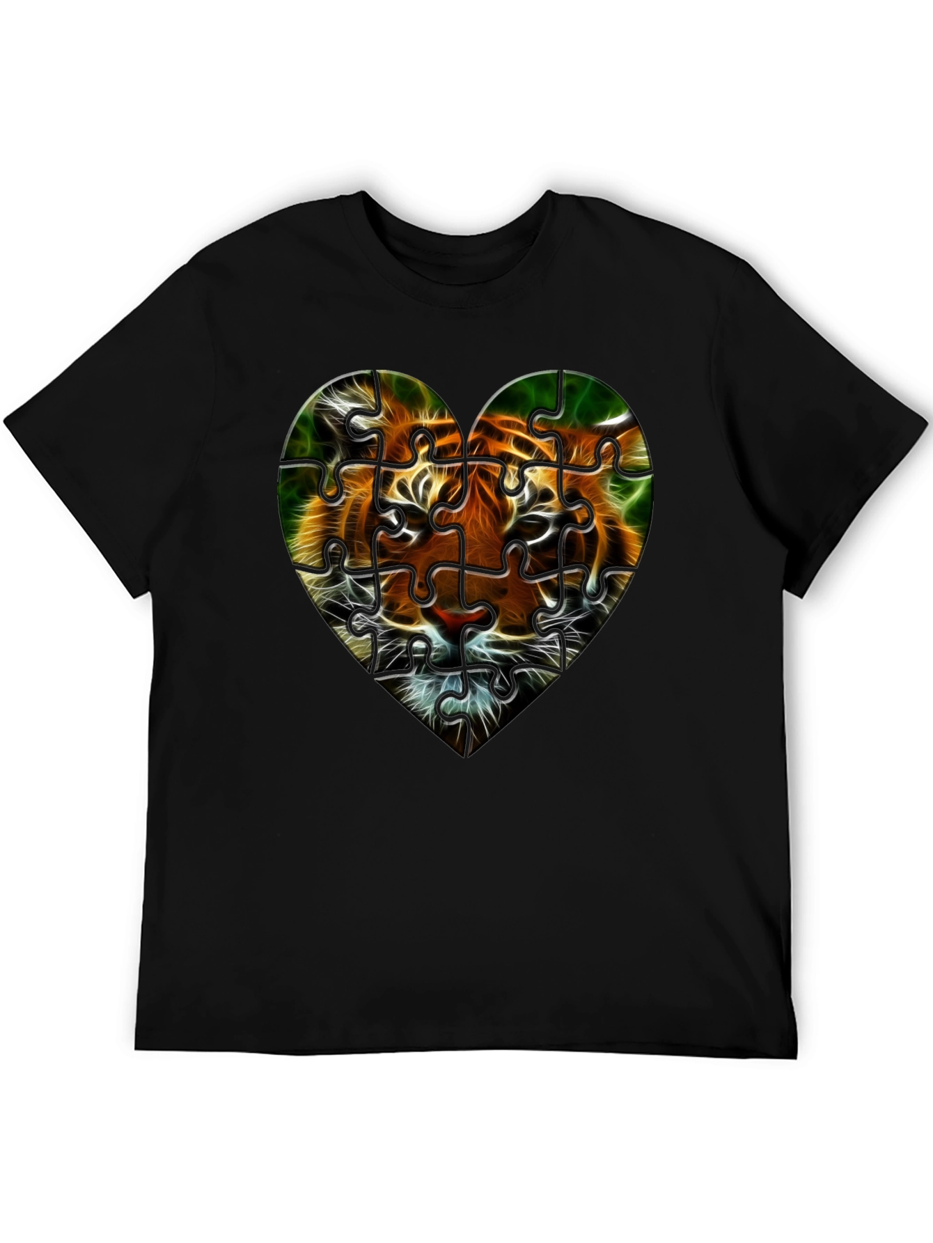 Tiger Heart Puzzle T-Shirt