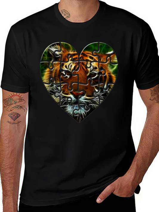 Tiger Heart Puzzle T-Shirt
