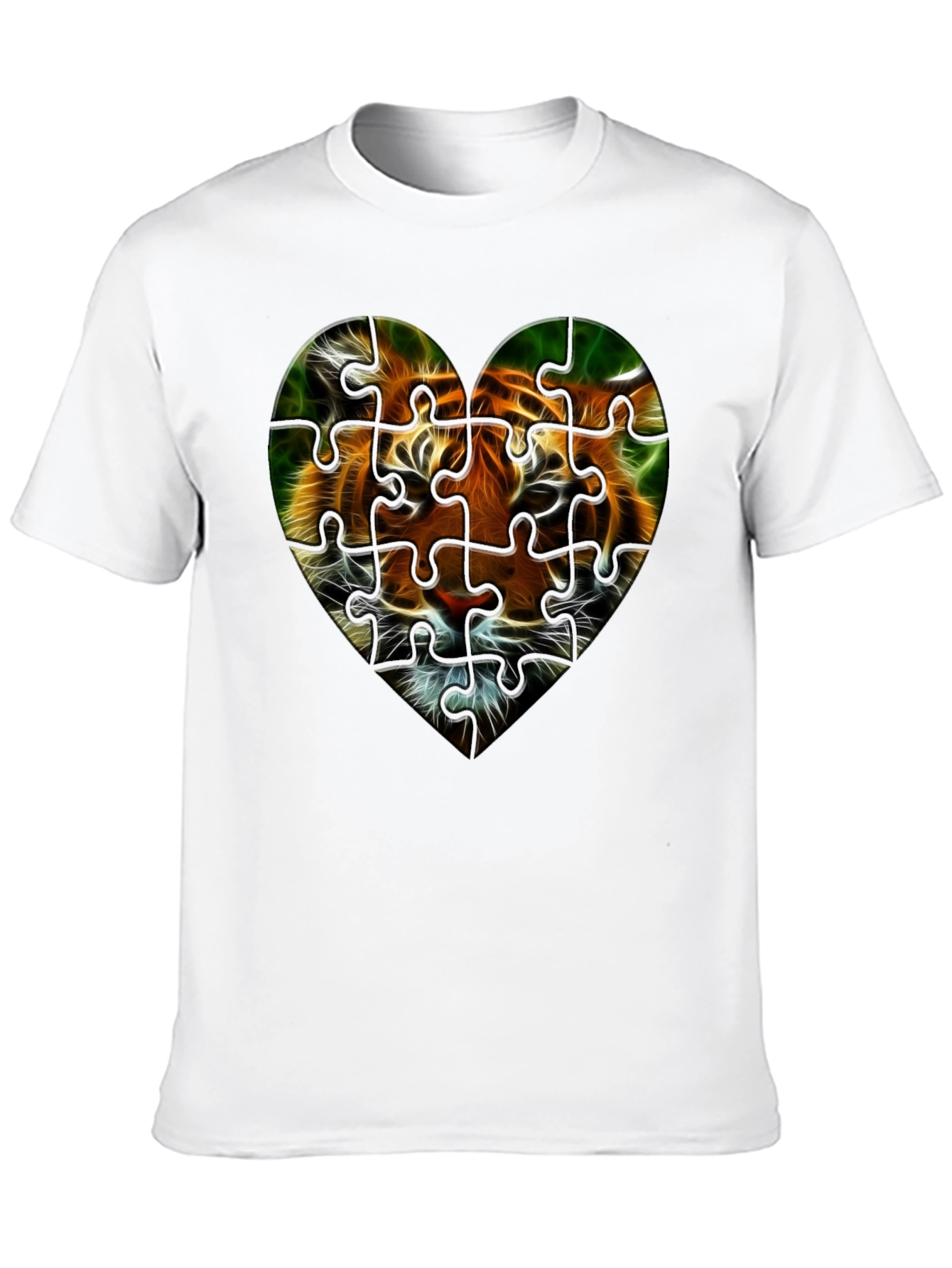 Tiger Heart Puzzle T-Shirt