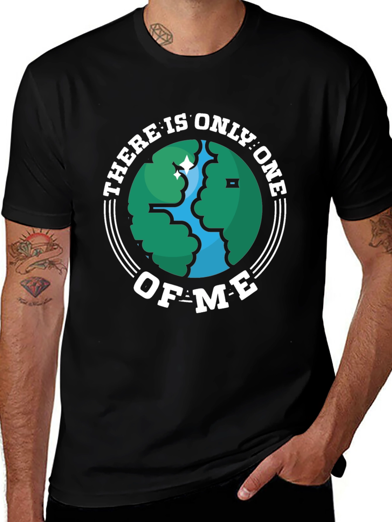 Unique Earth Graphic T-Shirt - One Of Me!