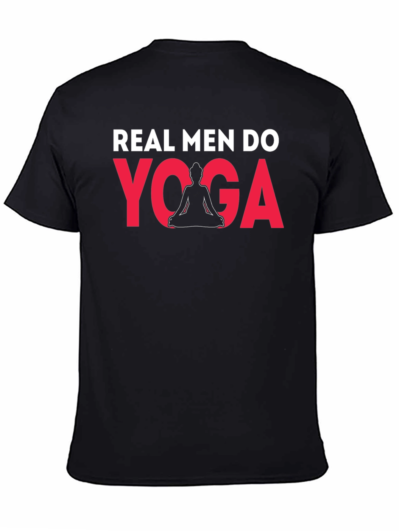 Real Men Do Yoga Graphic Tee - Black