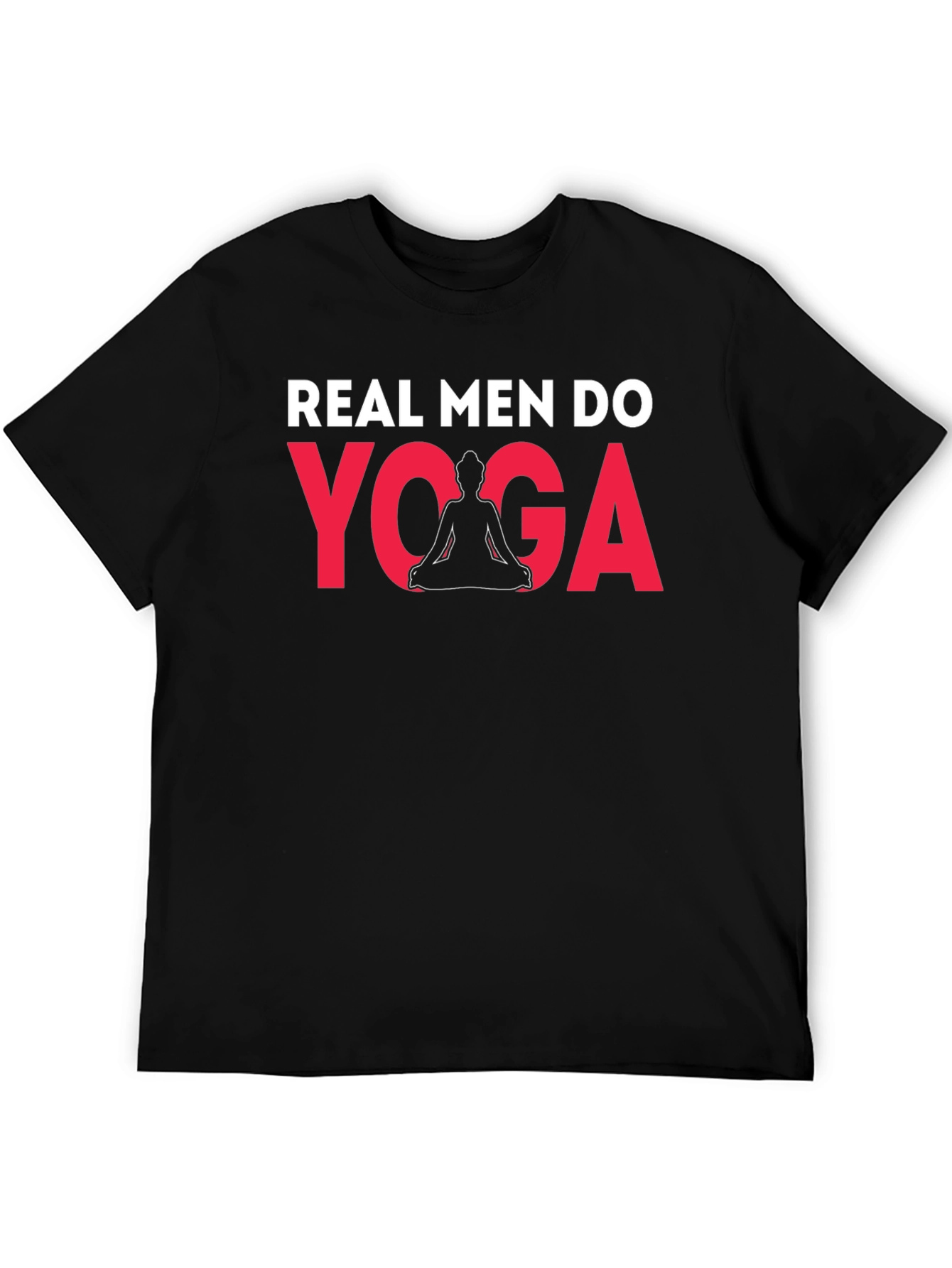 Real Men Do Yoga Graphic Tee - Black
