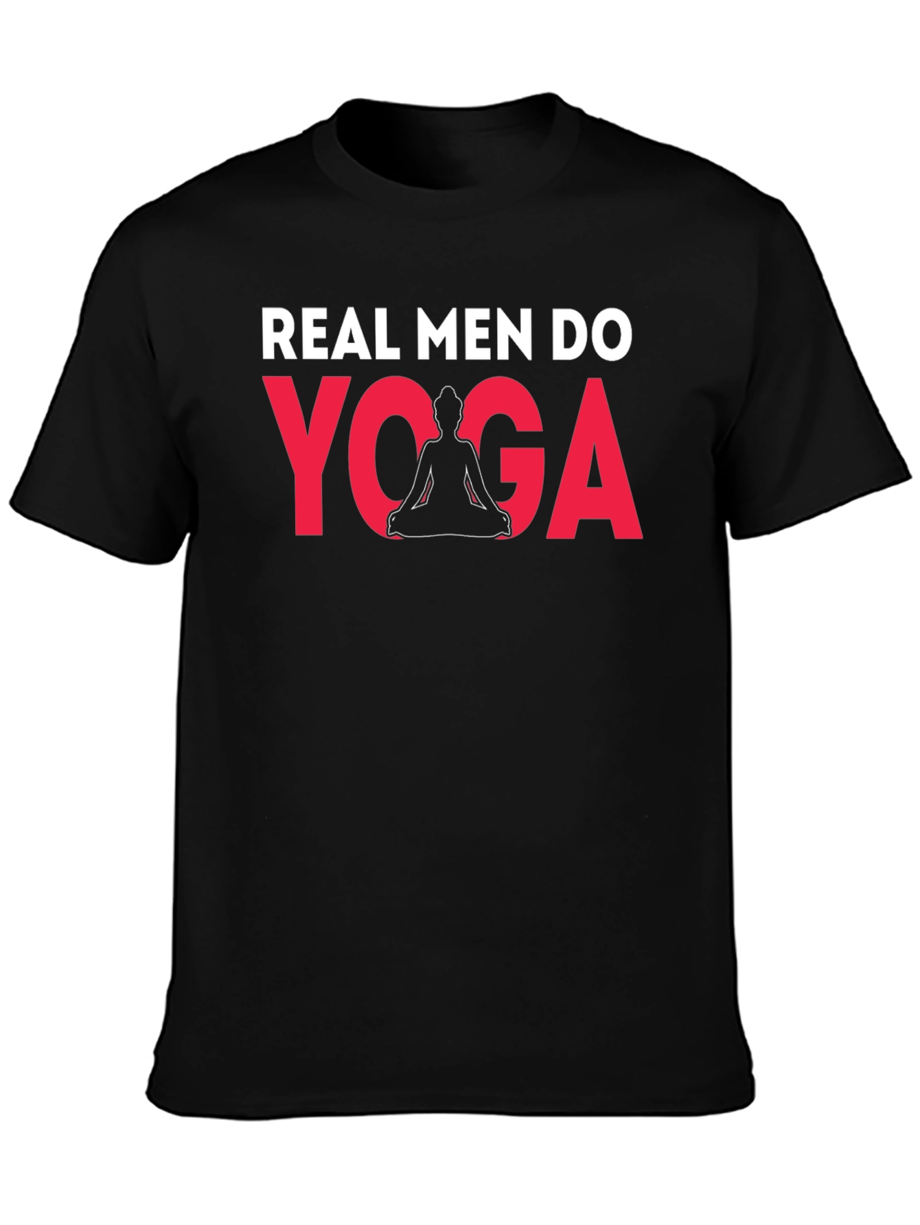 Real Men Do Yoga Graphic Tee - Black
