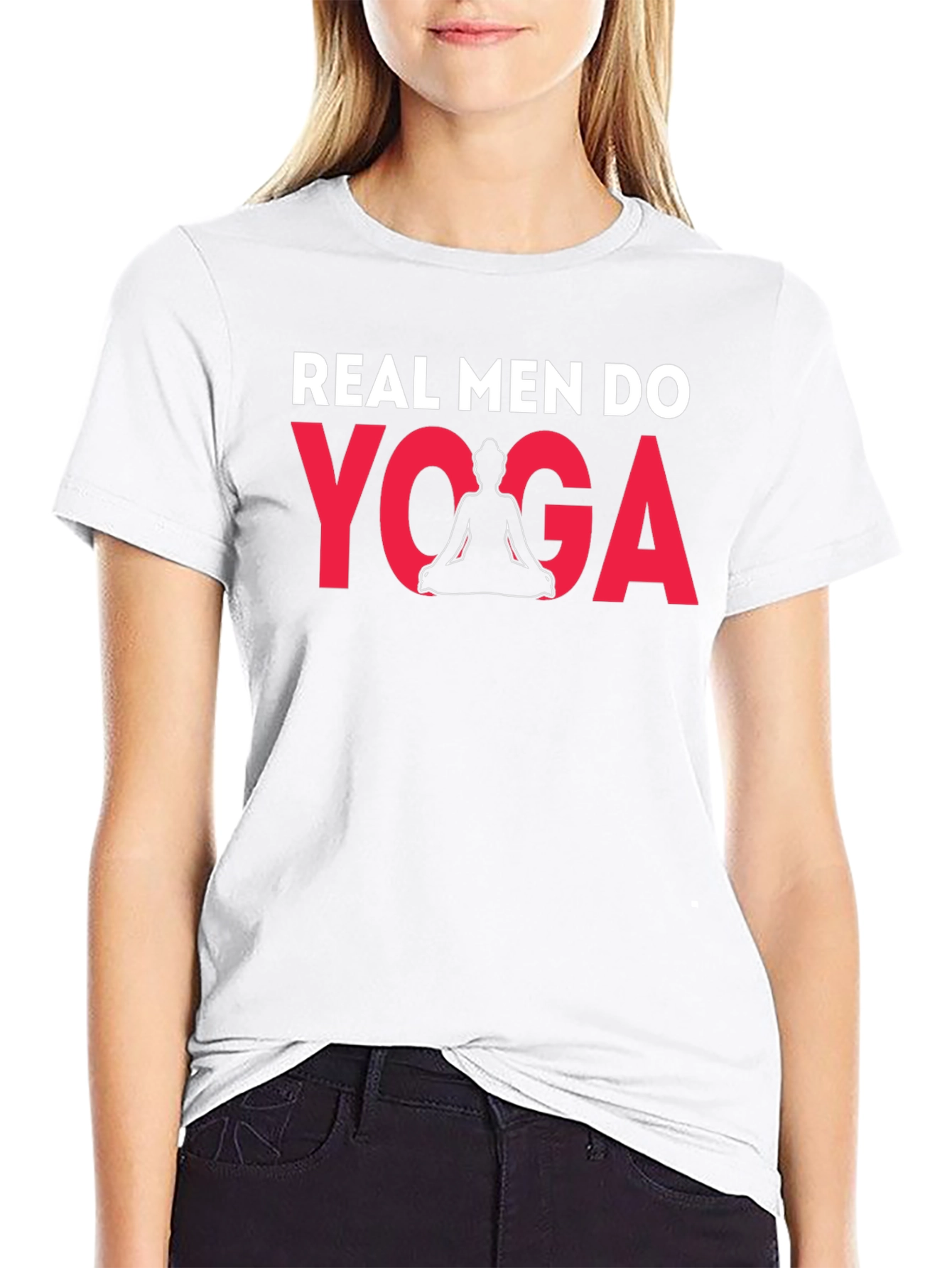 Real Men Do Yoga Graphic Tee - Black