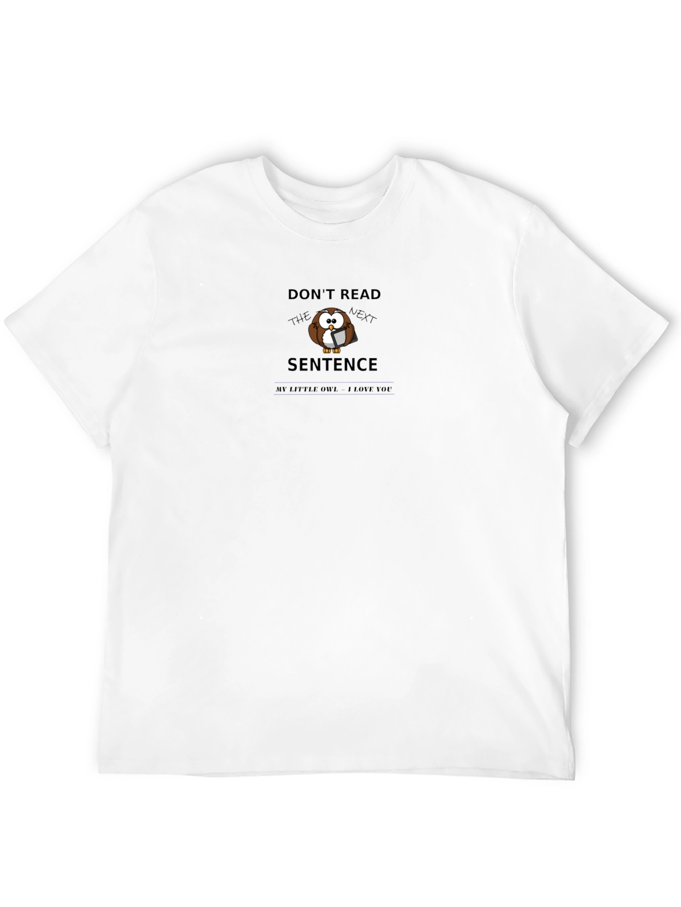 Dont Read Owl Graphic Tee - Black Cotton T-Shirt
