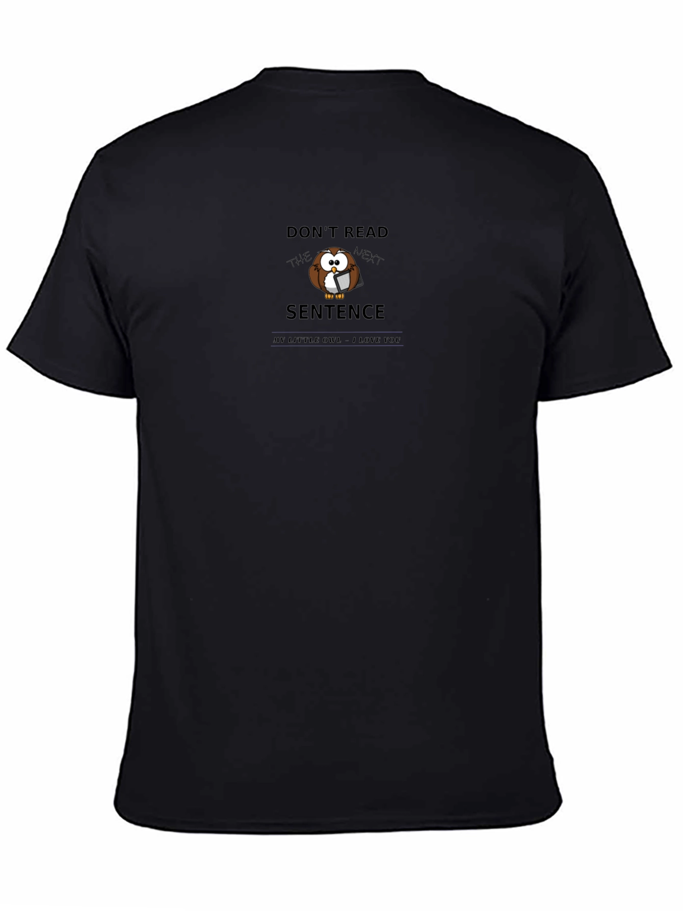 Dont Read Owl Graphic Tee - Black Cotton T-Shirt