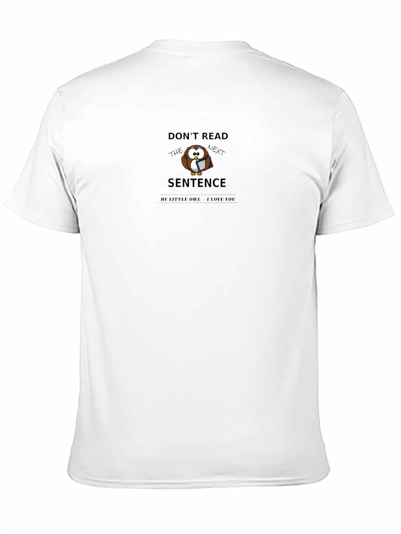 Dont Read Owl Graphic Tee - Black Cotton T-Shirt