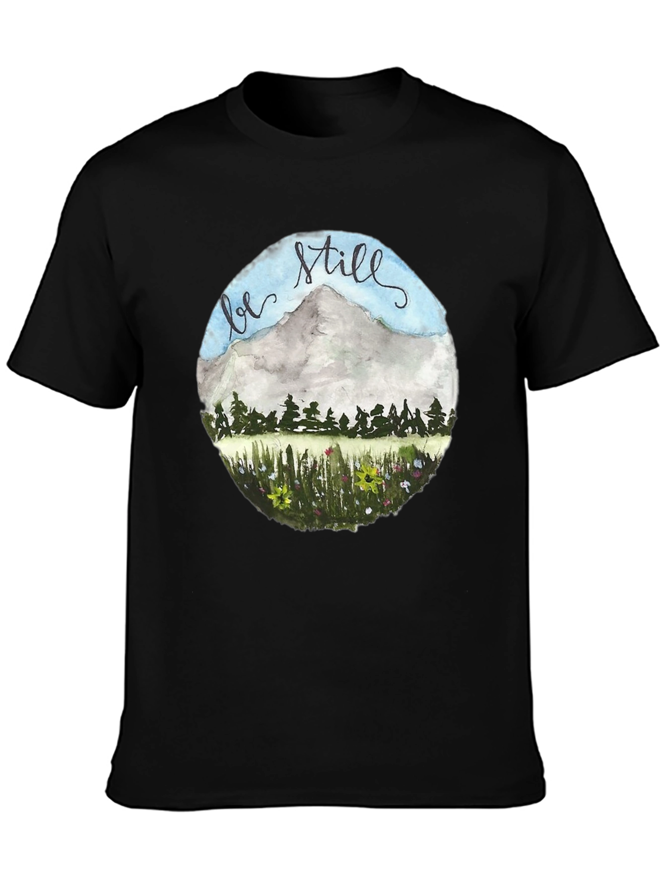 Be Still Mountain Graphic Tee