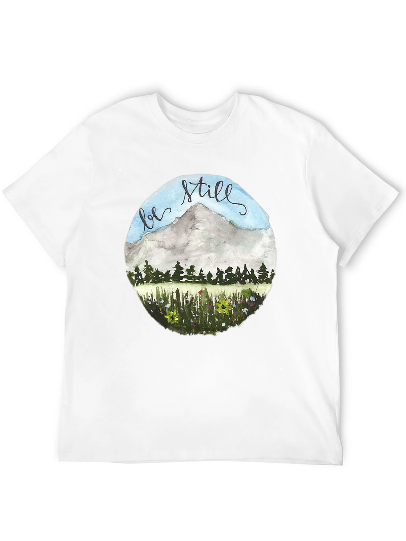Be Still Mountain Graphic Tee