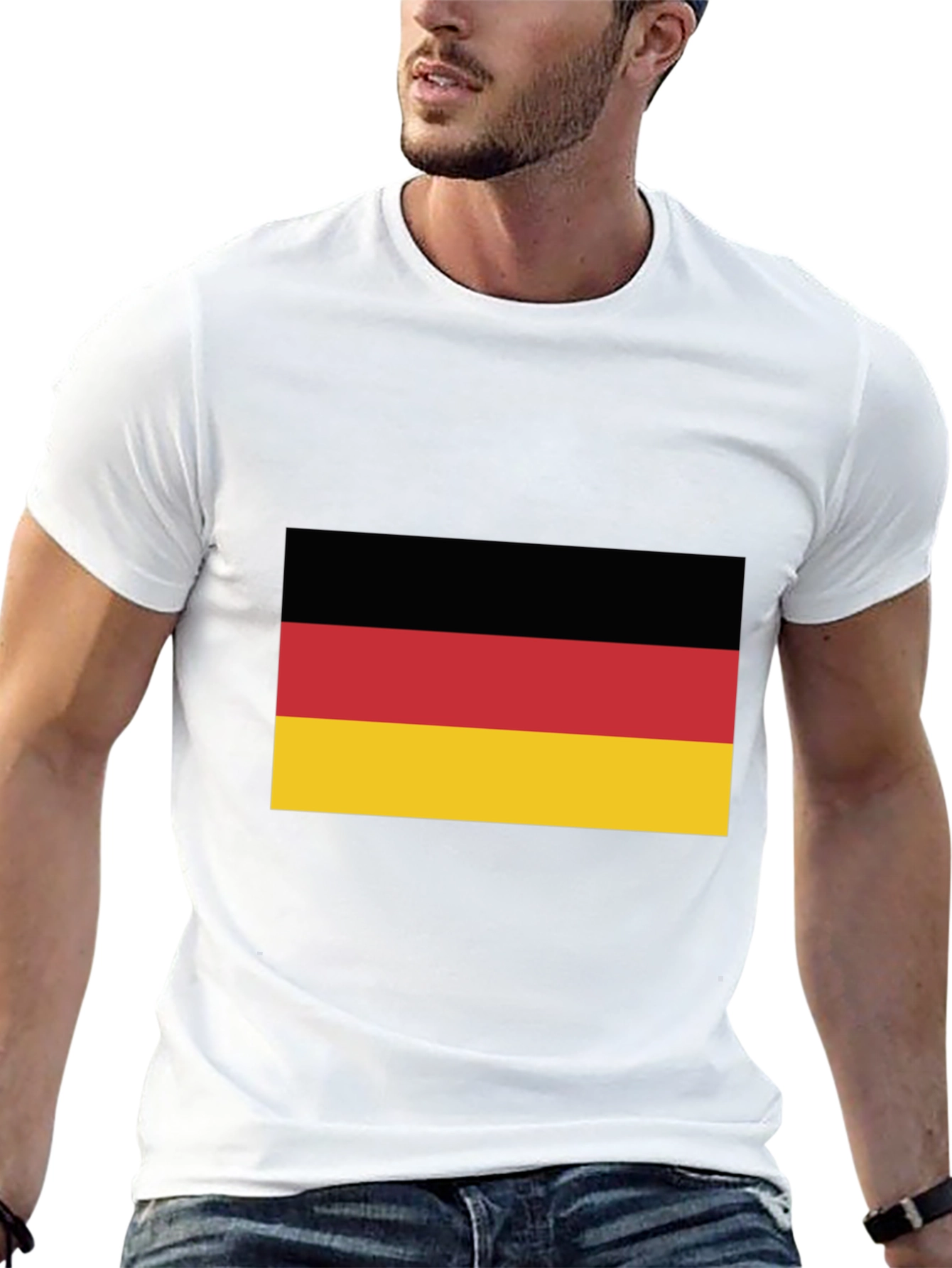 Germany Flag Graphic Tee - Black T-Shirt