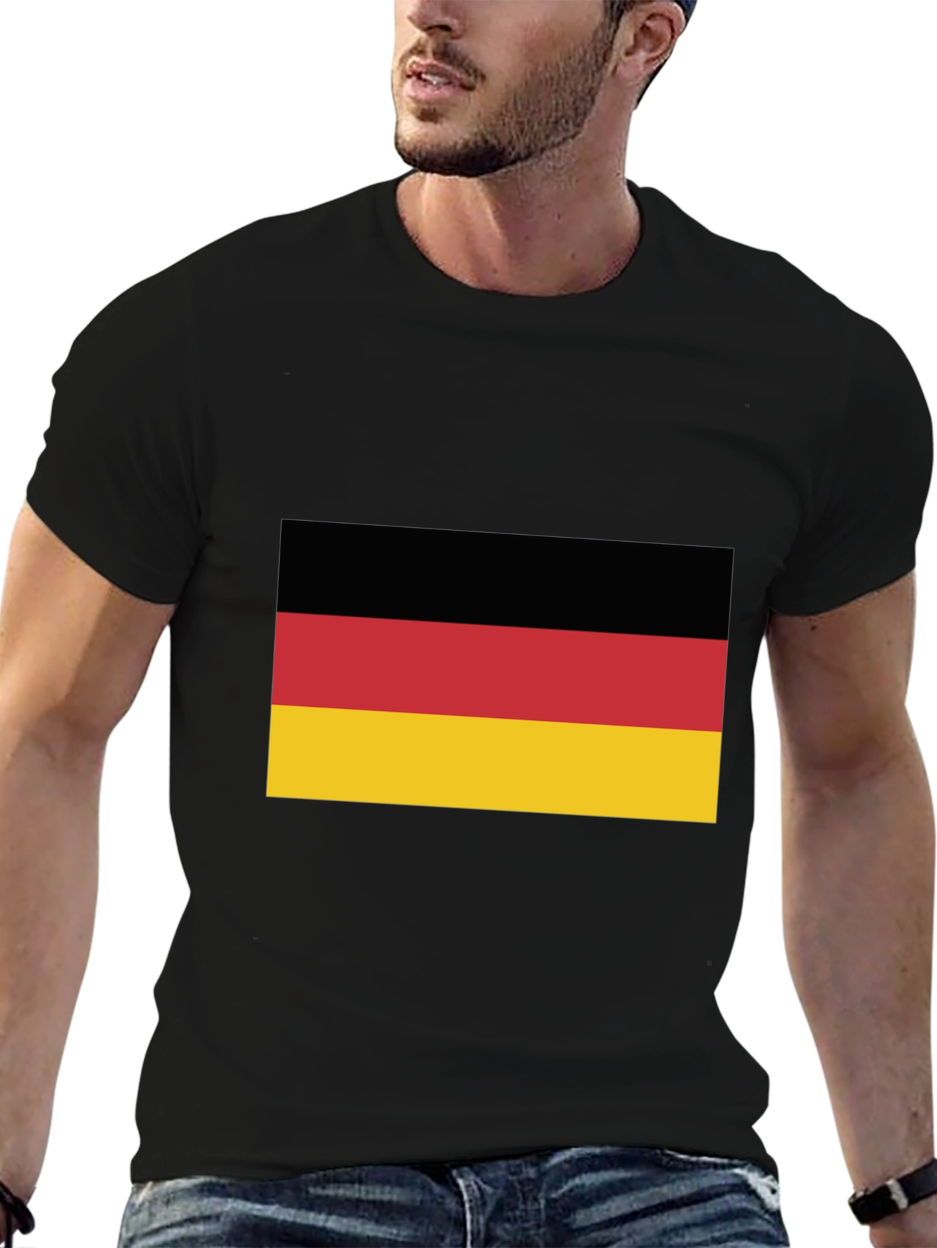 Germany Flag Graphic Tee - Black T-Shirt