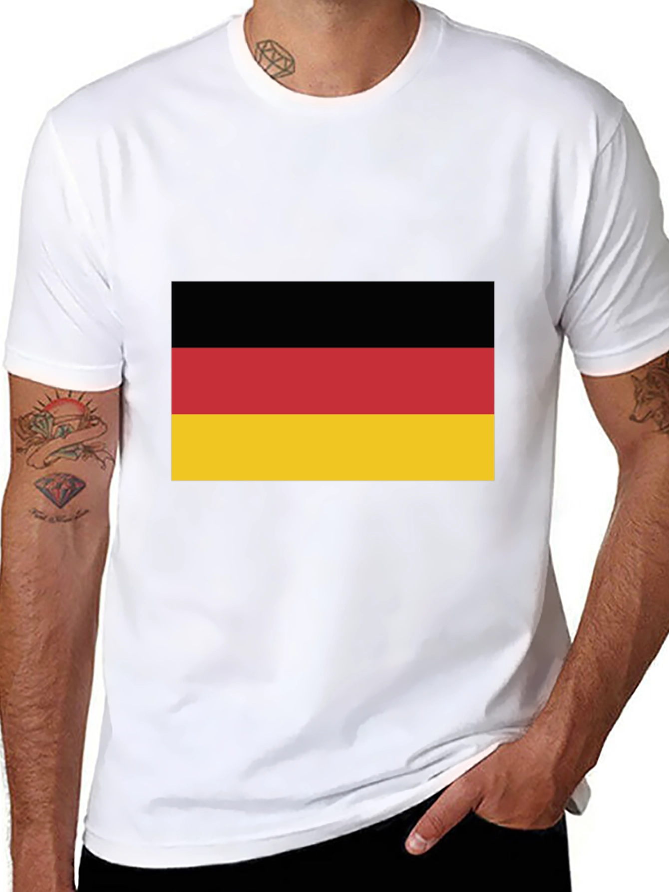 Germany Flag Graphic Tee - Black T-Shirt