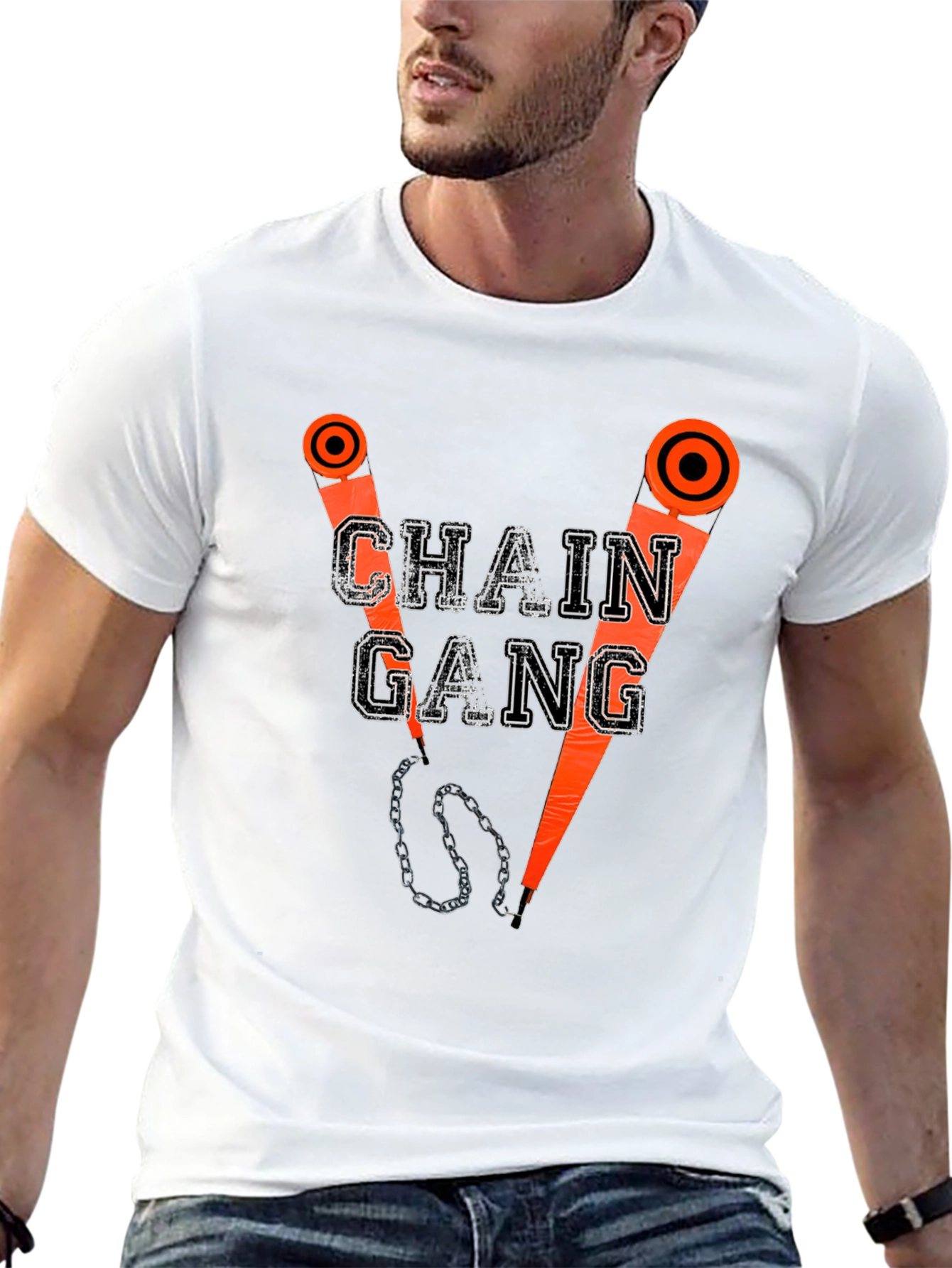 Chain Gang Graphic T-Shirt - Black
