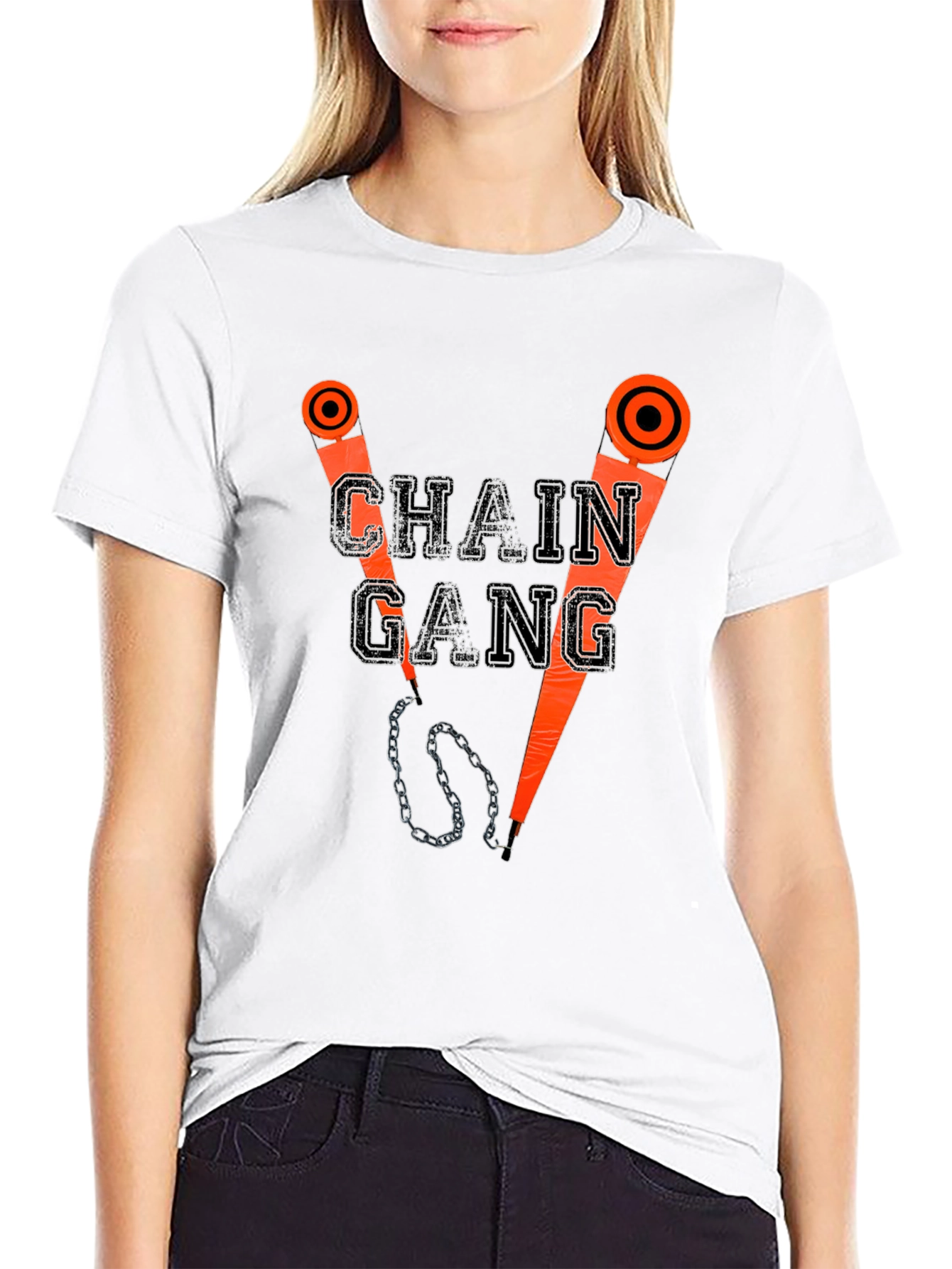 Chain Gang Graphic T-Shirt - Black