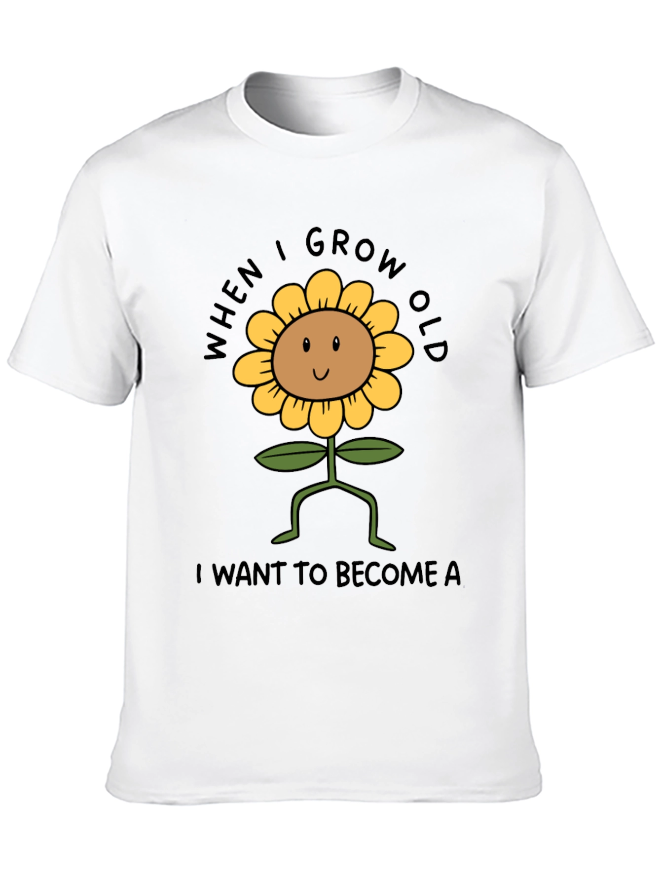 Sunflower Graphic Tee - When I Grow Old T-Shirt