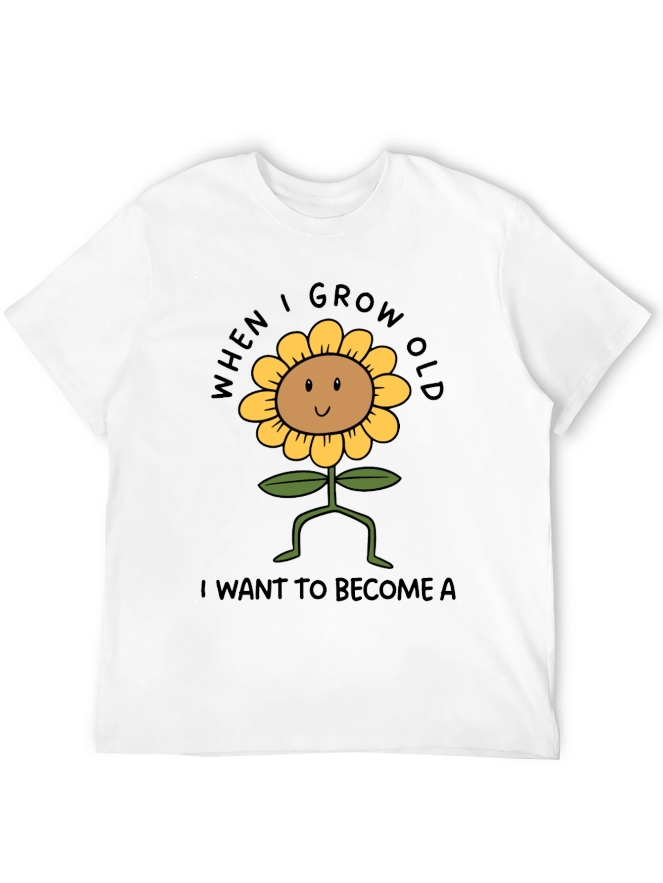 Sunflower Graphic Tee - When I Grow Old T-Shirt