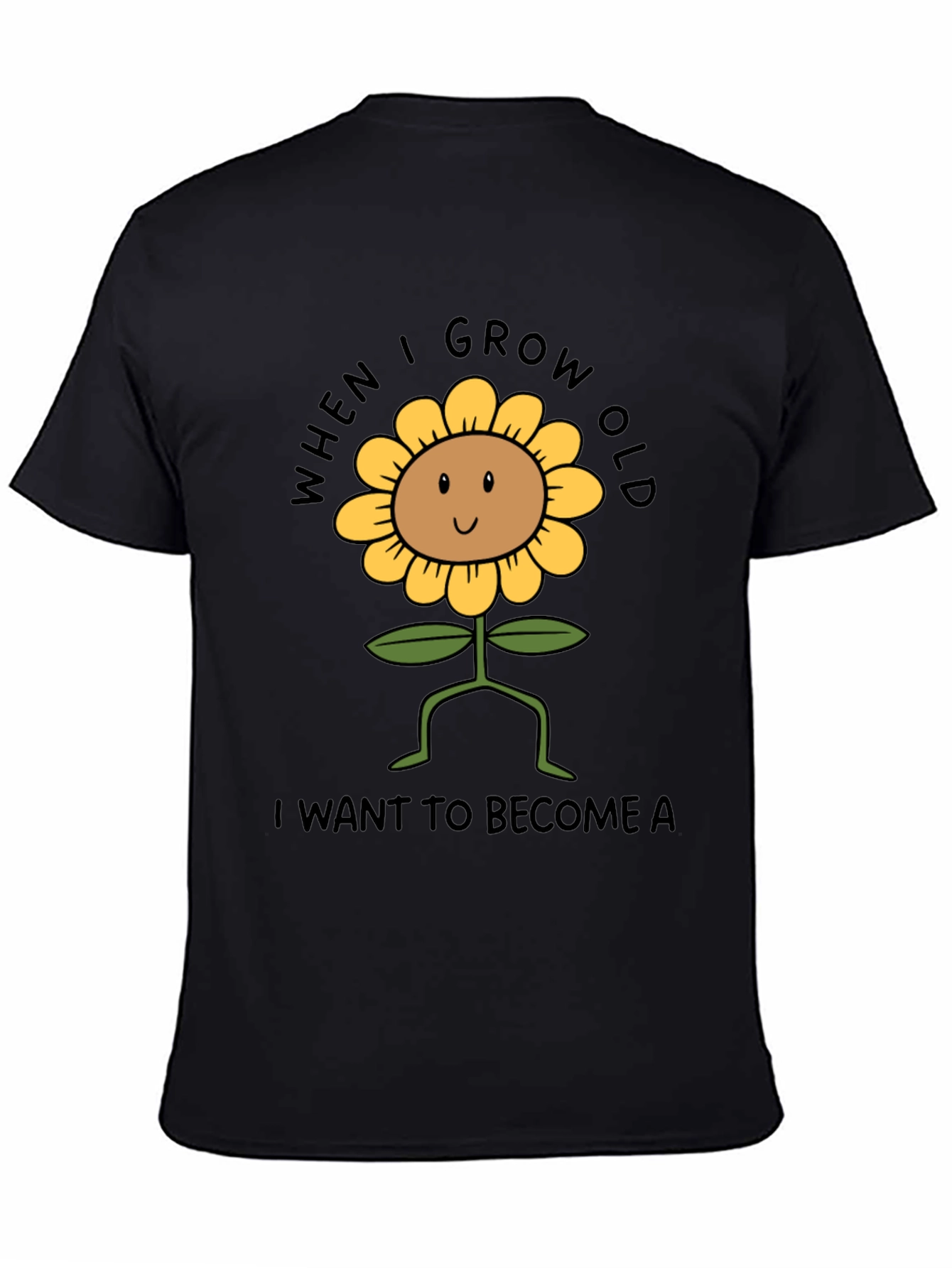 Sunflower Graphic Tee - When I Grow Old T-Shirt