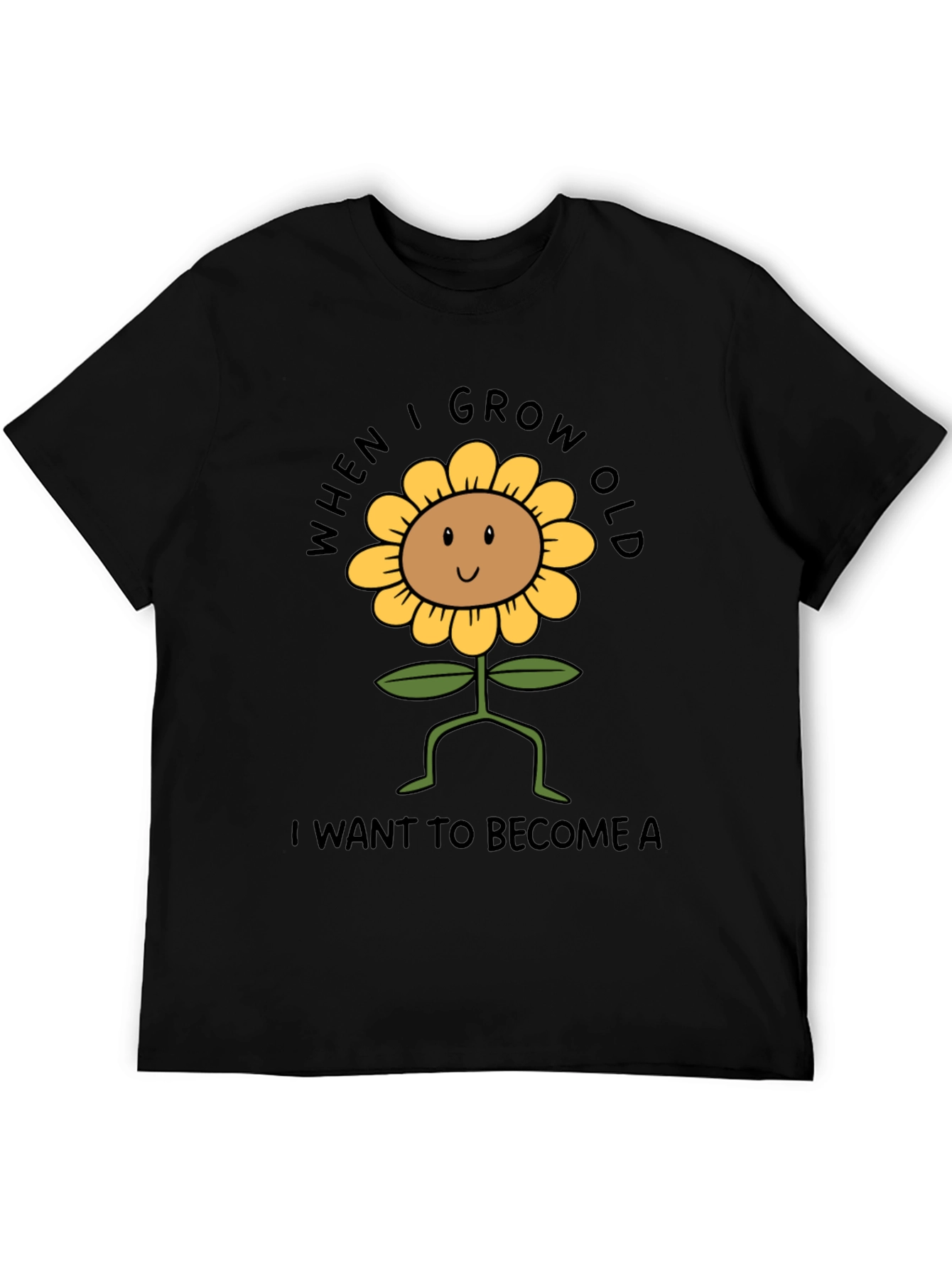 Sunflower Graphic Tee - When I Grow Old T-Shirt