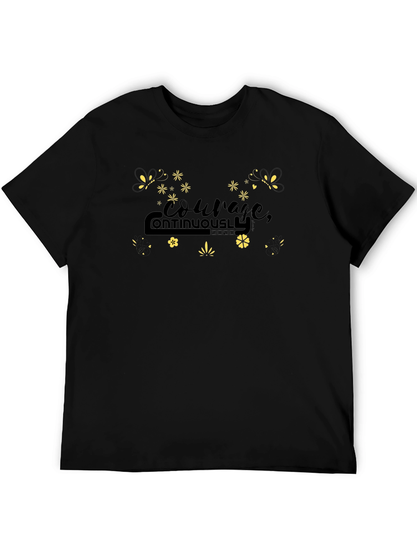 Courage Continuously Black T-Shirt