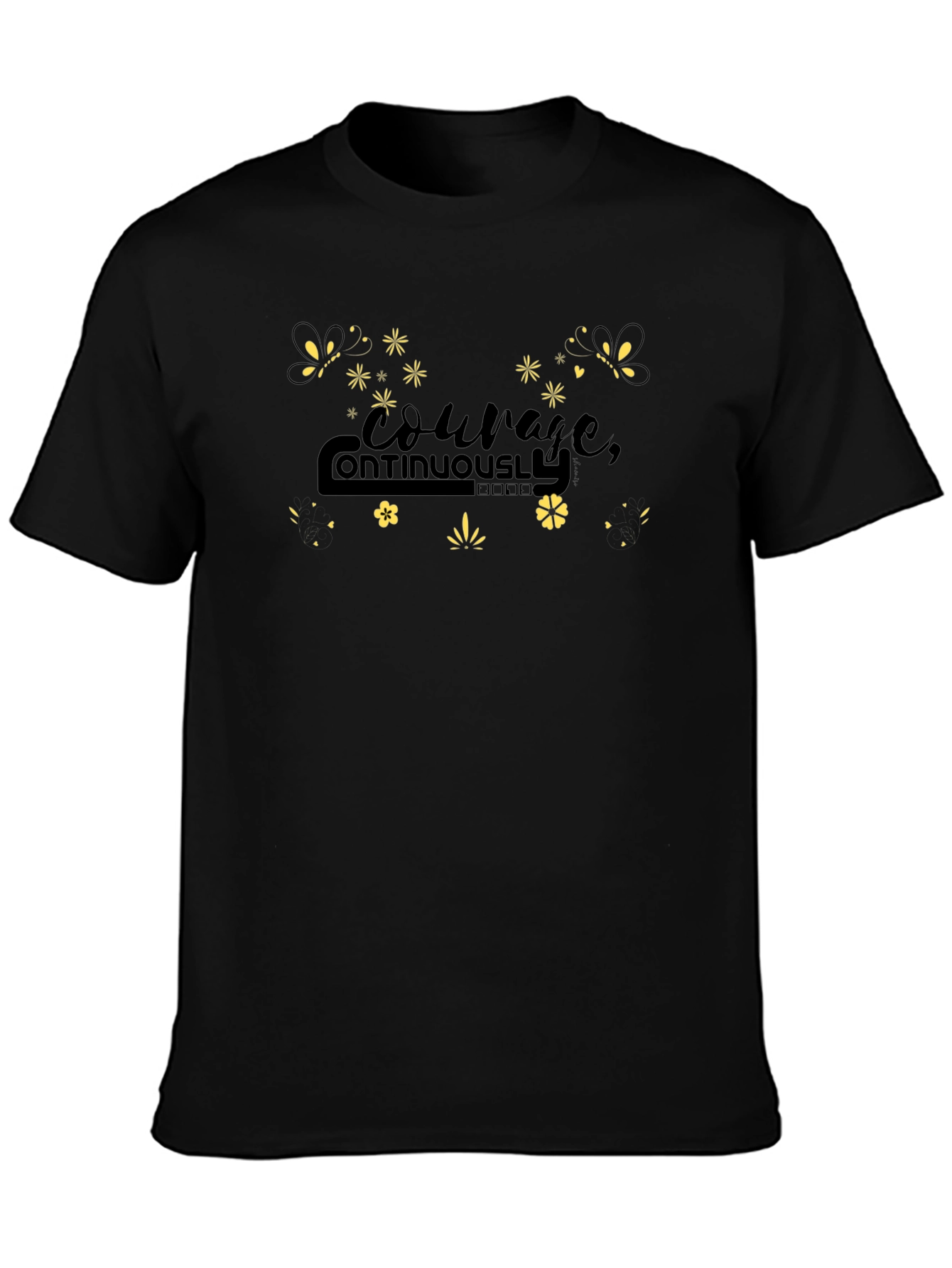 Courage Continuously Black T-Shirt