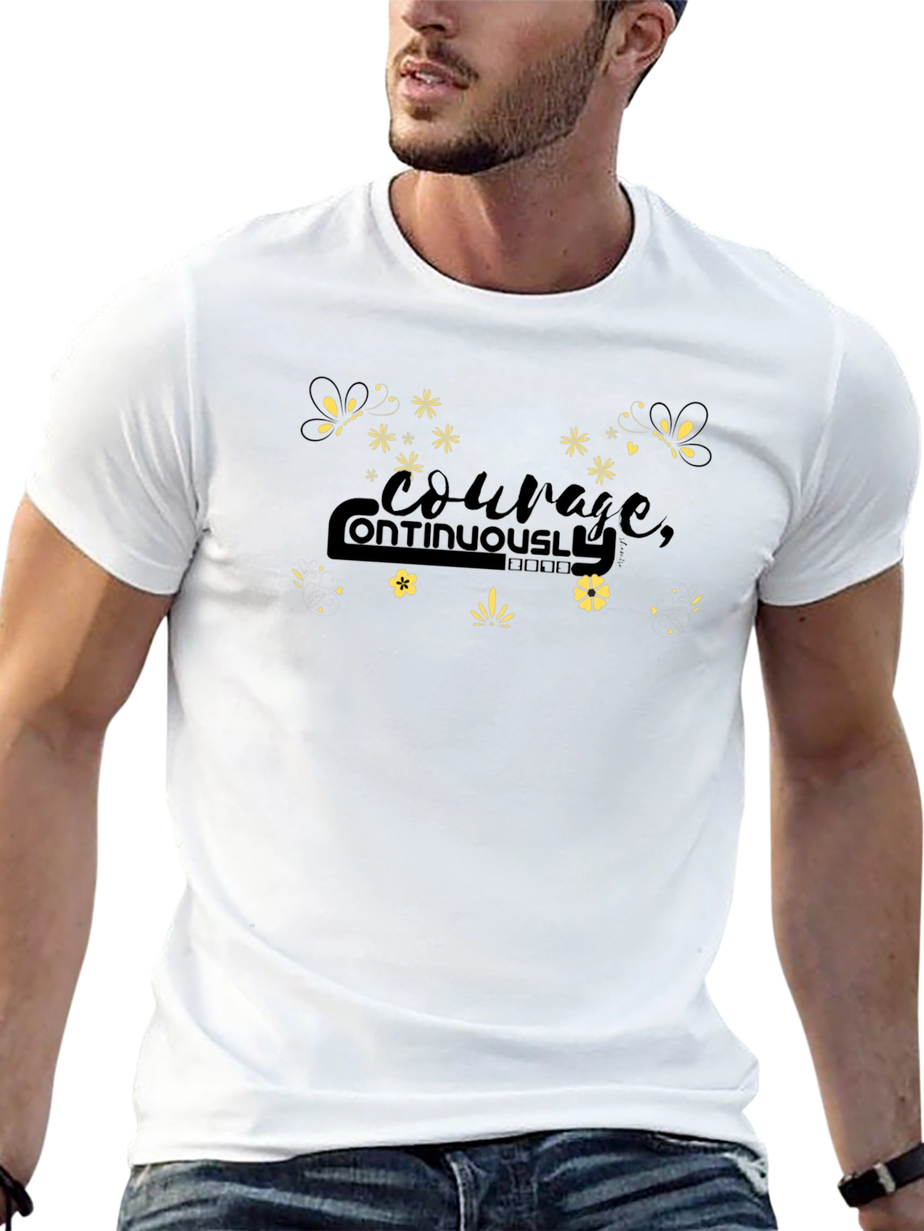 Courage Continuously Black T-Shirt
