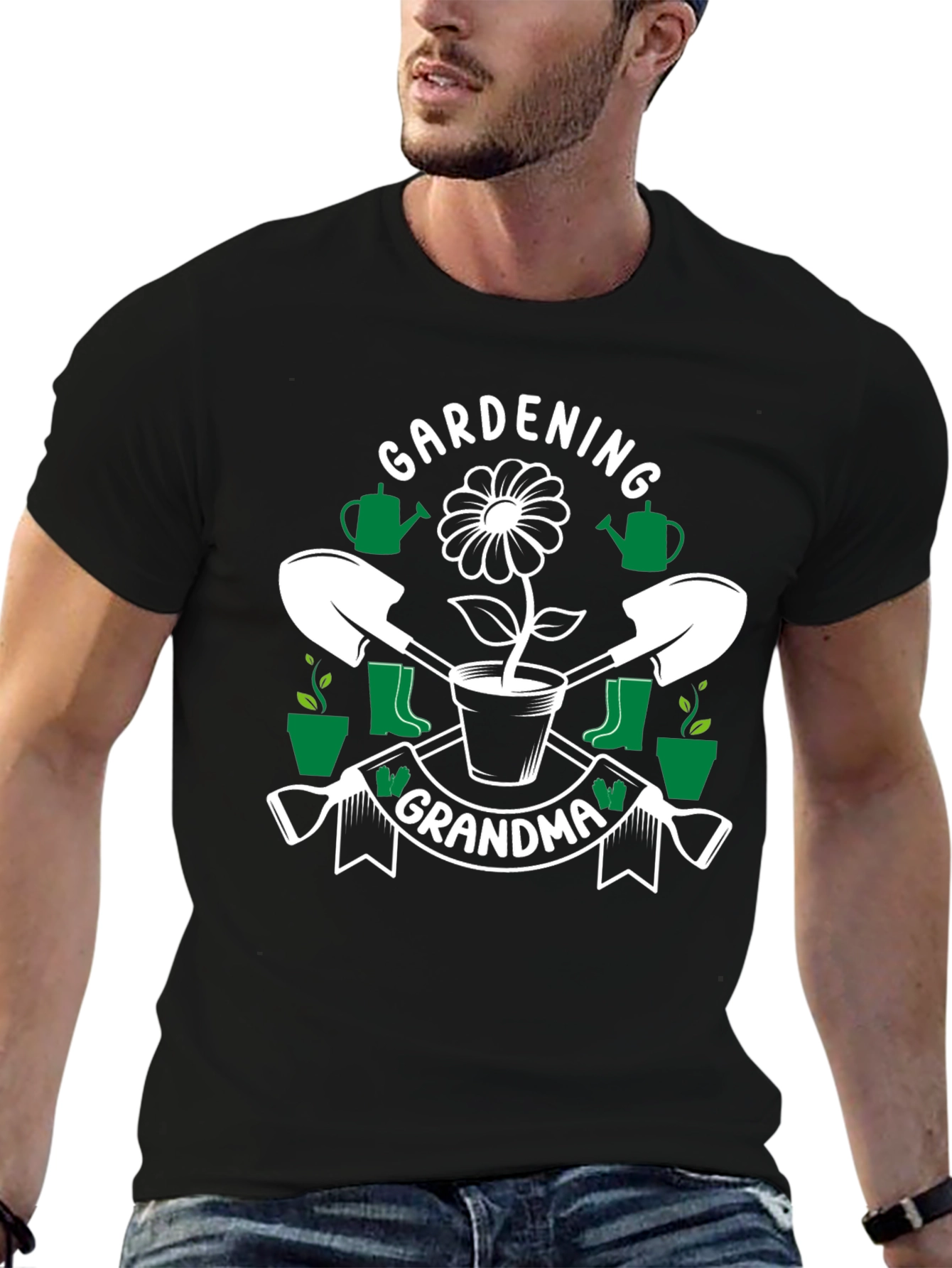 Gardening Grandma T-Shirt - Floral Design
