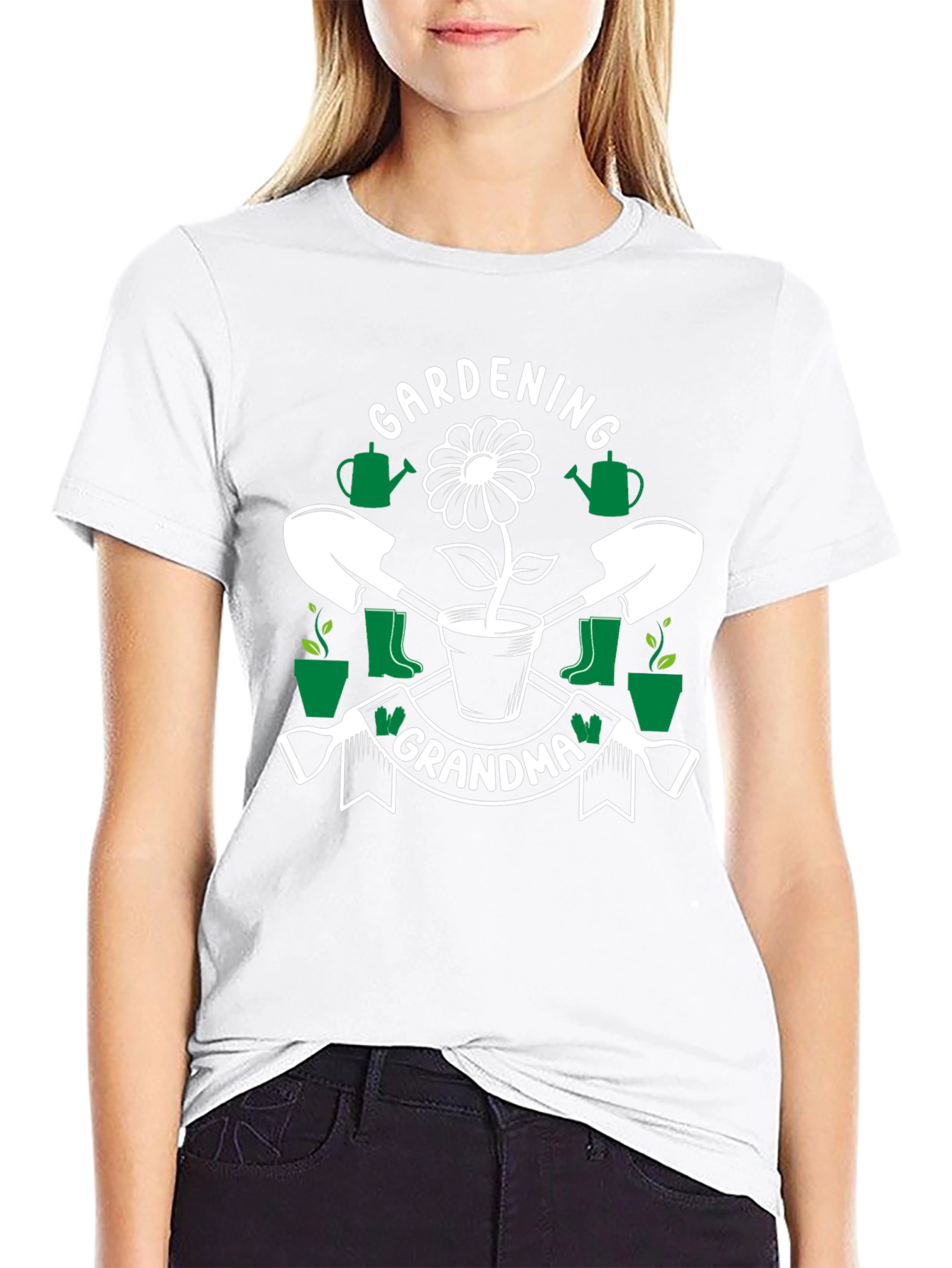 Gardening Grandma T-Shirt - Floral Design