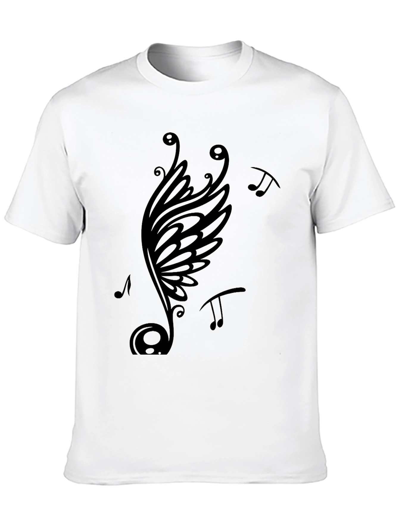 Musical Note Wing Graphic T-Shirt
