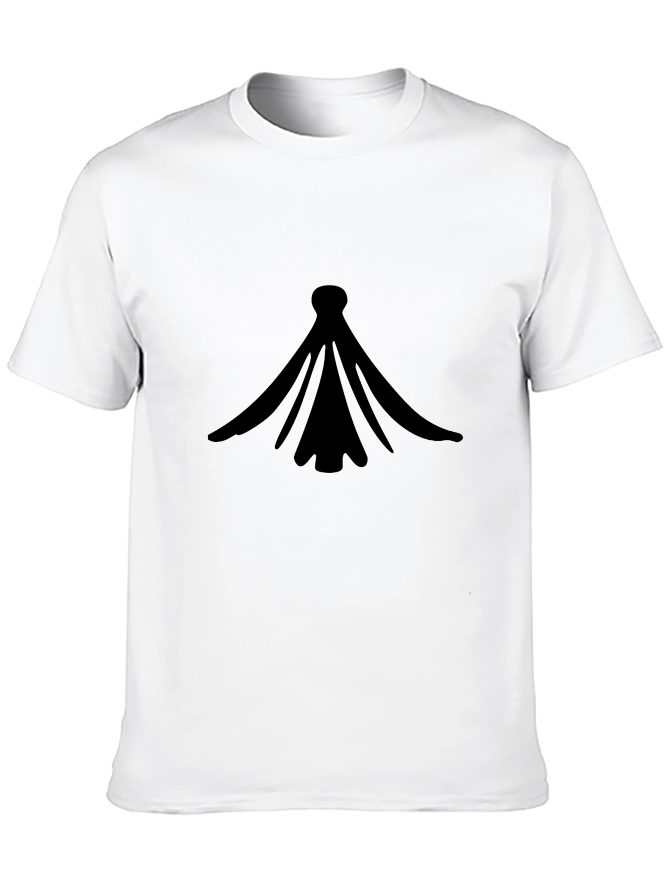 Black Graphic Tee - Abstract Design