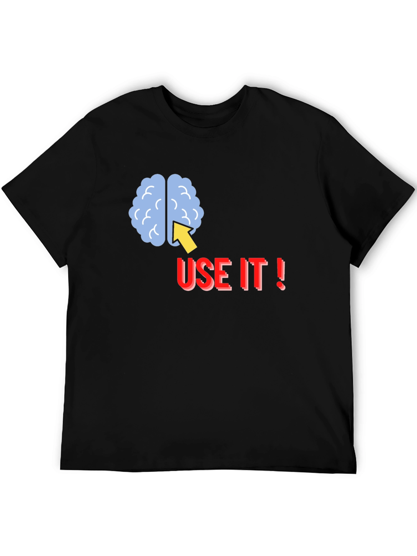 Use It! Brain Graphic Tee - Black