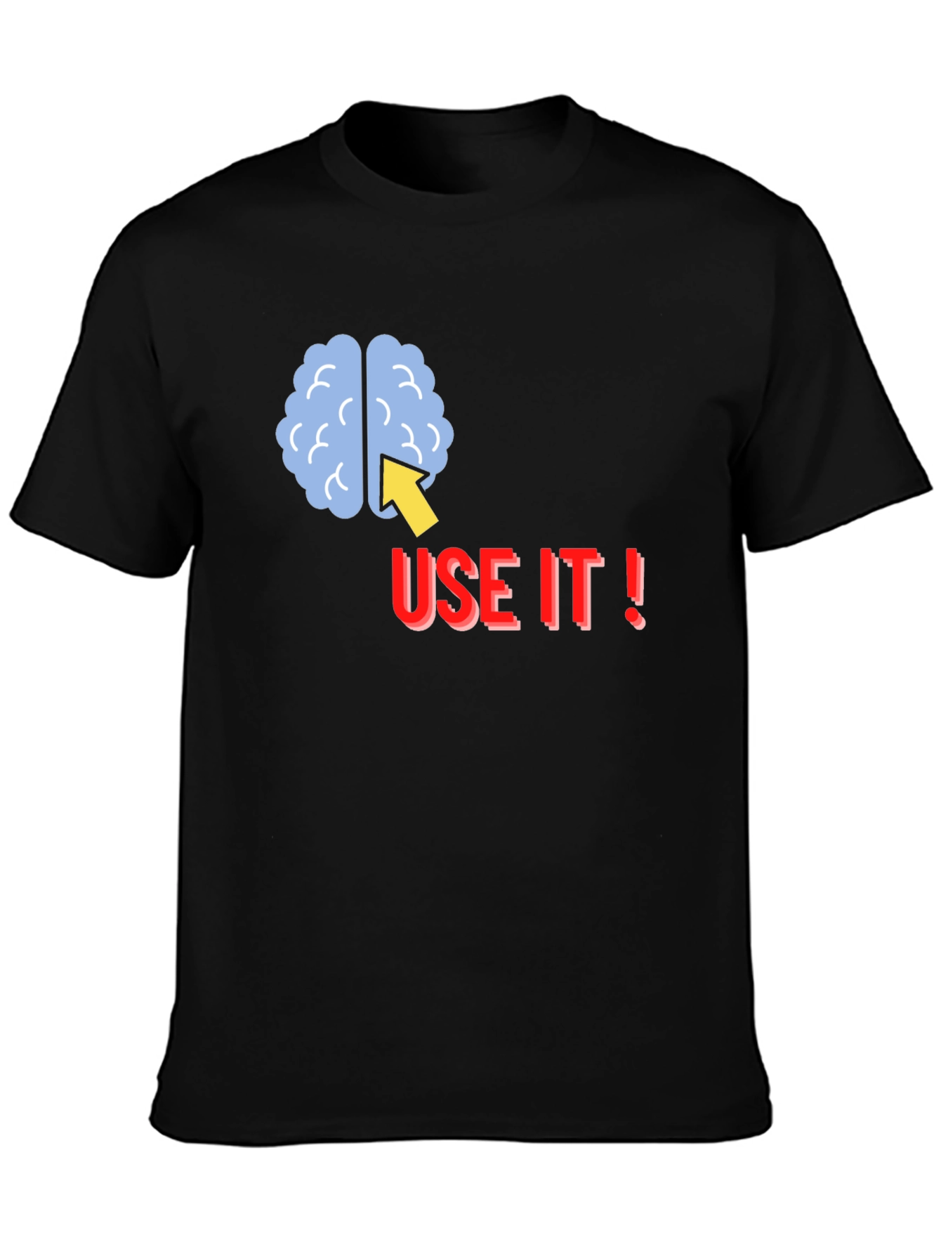 Use It! Brain Graphic Tee - Black