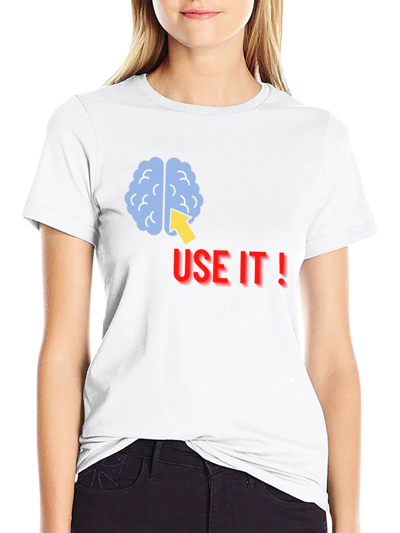 Use It! Brain Graphic Tee - Black
