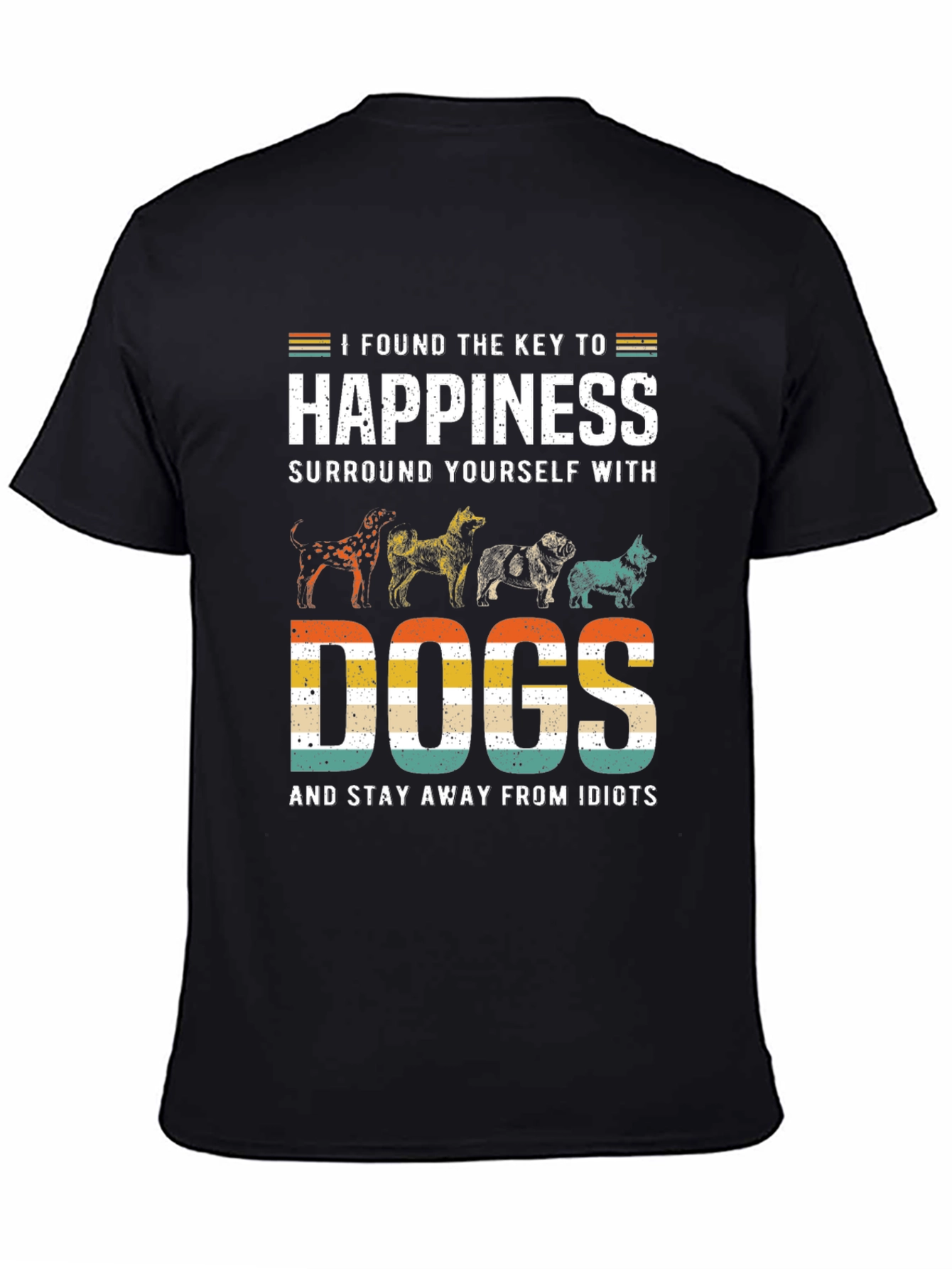 Happiness is Dogs Graphic T-Shirt
