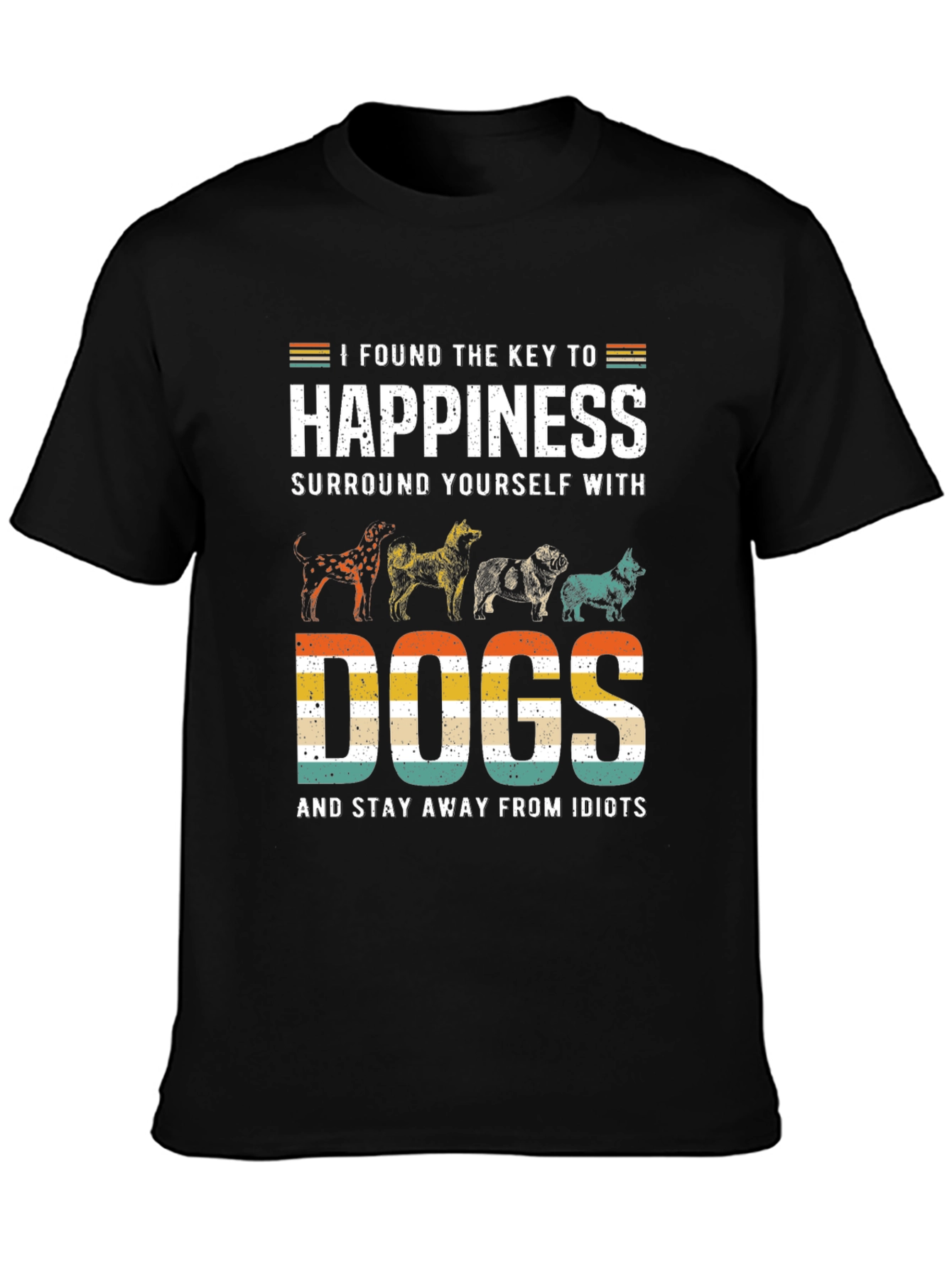 Happiness is Dogs Graphic T-Shirt