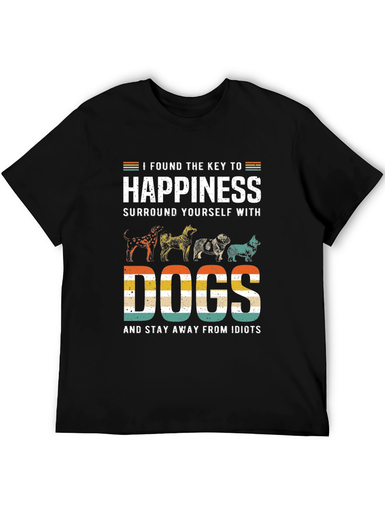 Happiness is Dogs Graphic T-Shirt