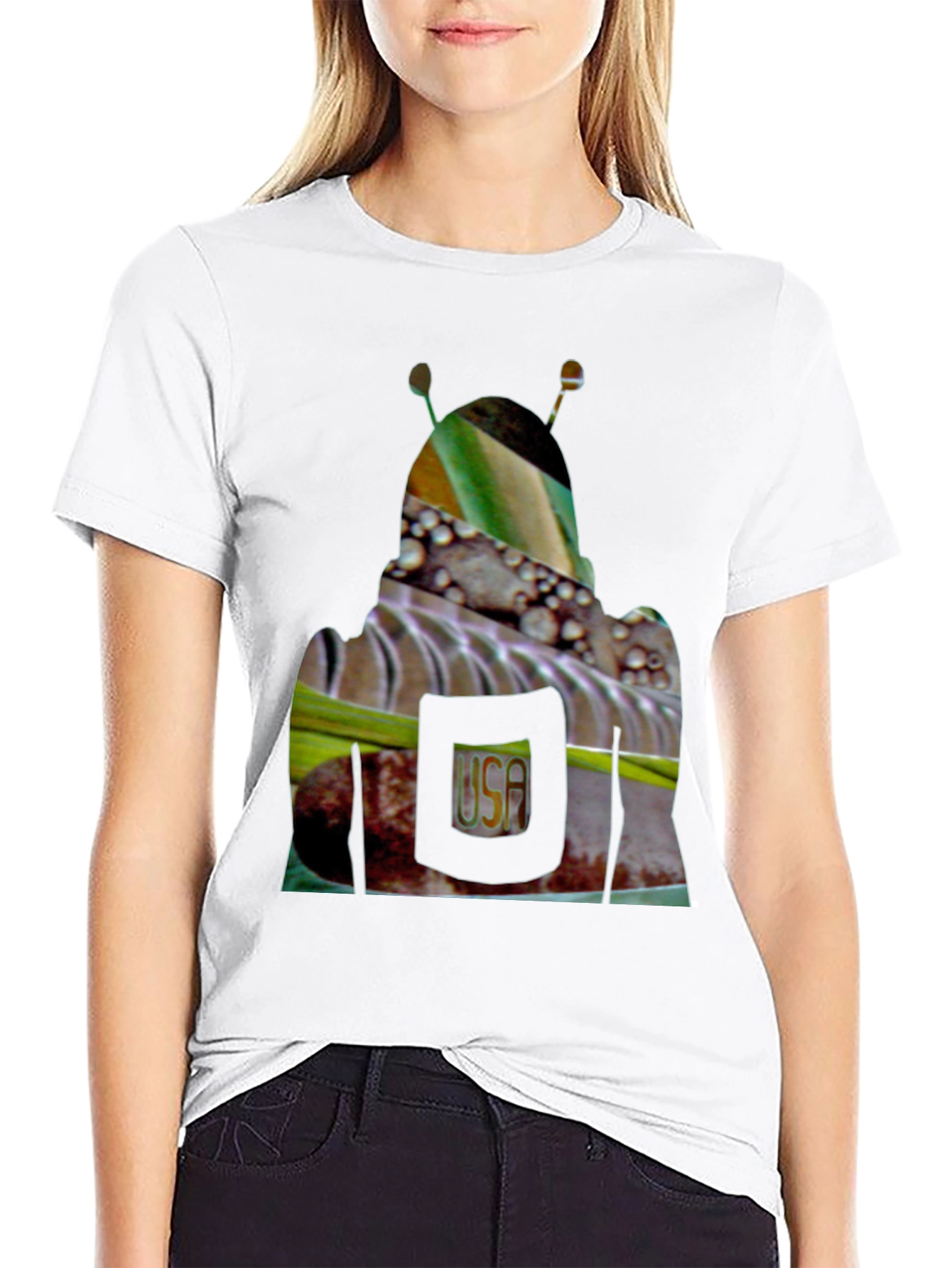 Abstract Graphic Print Crew Neck T-Shirt