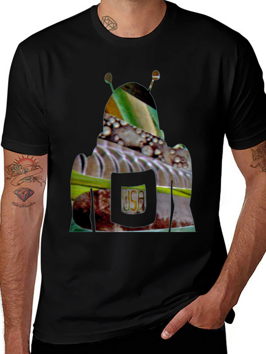 Abstract Graphic Print Crew Neck T-Shirt