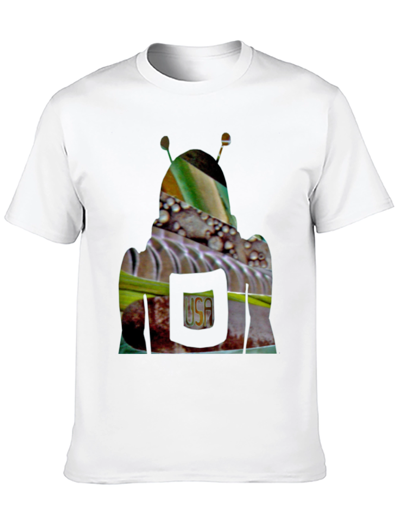 Abstract Graphic Print Crew Neck T-Shirt