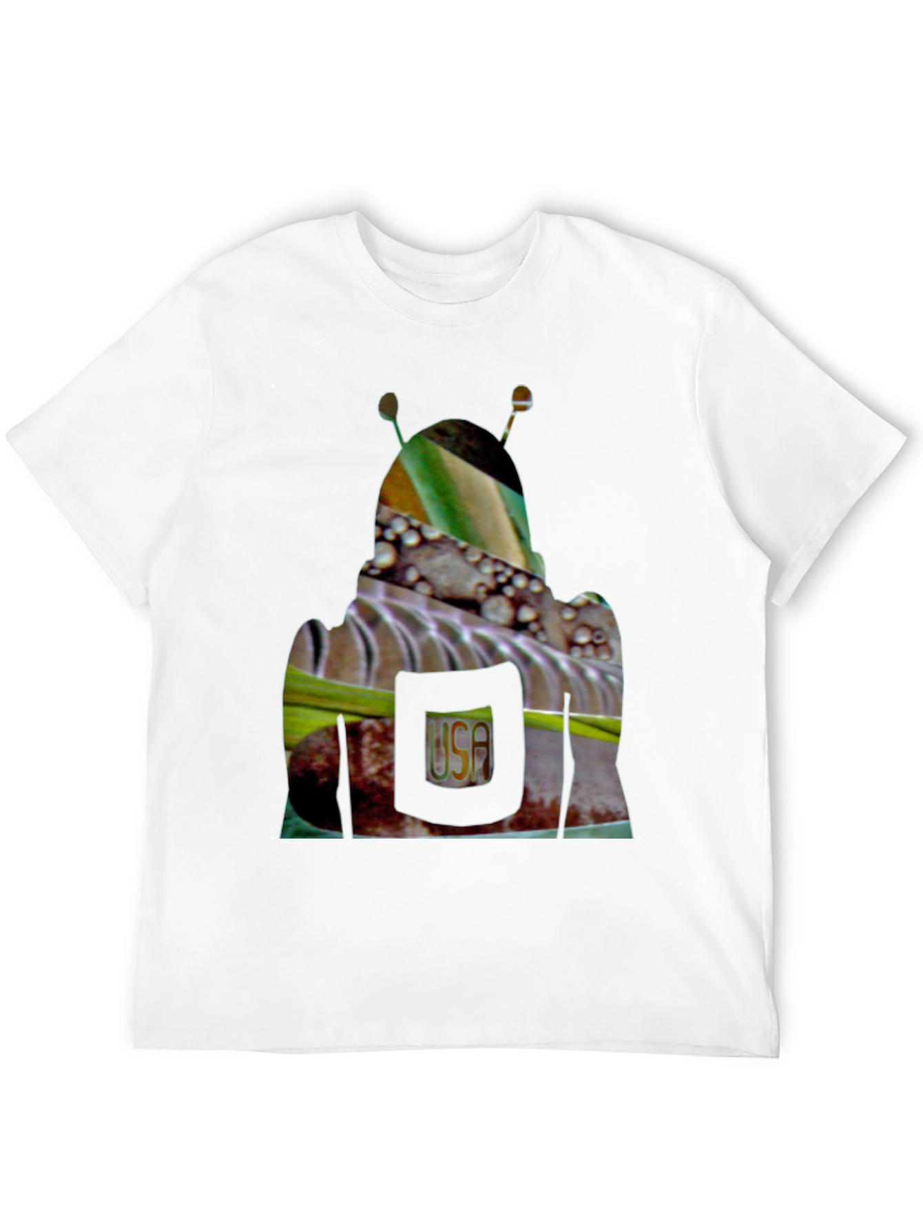 Abstract Graphic Print Crew Neck T-Shirt