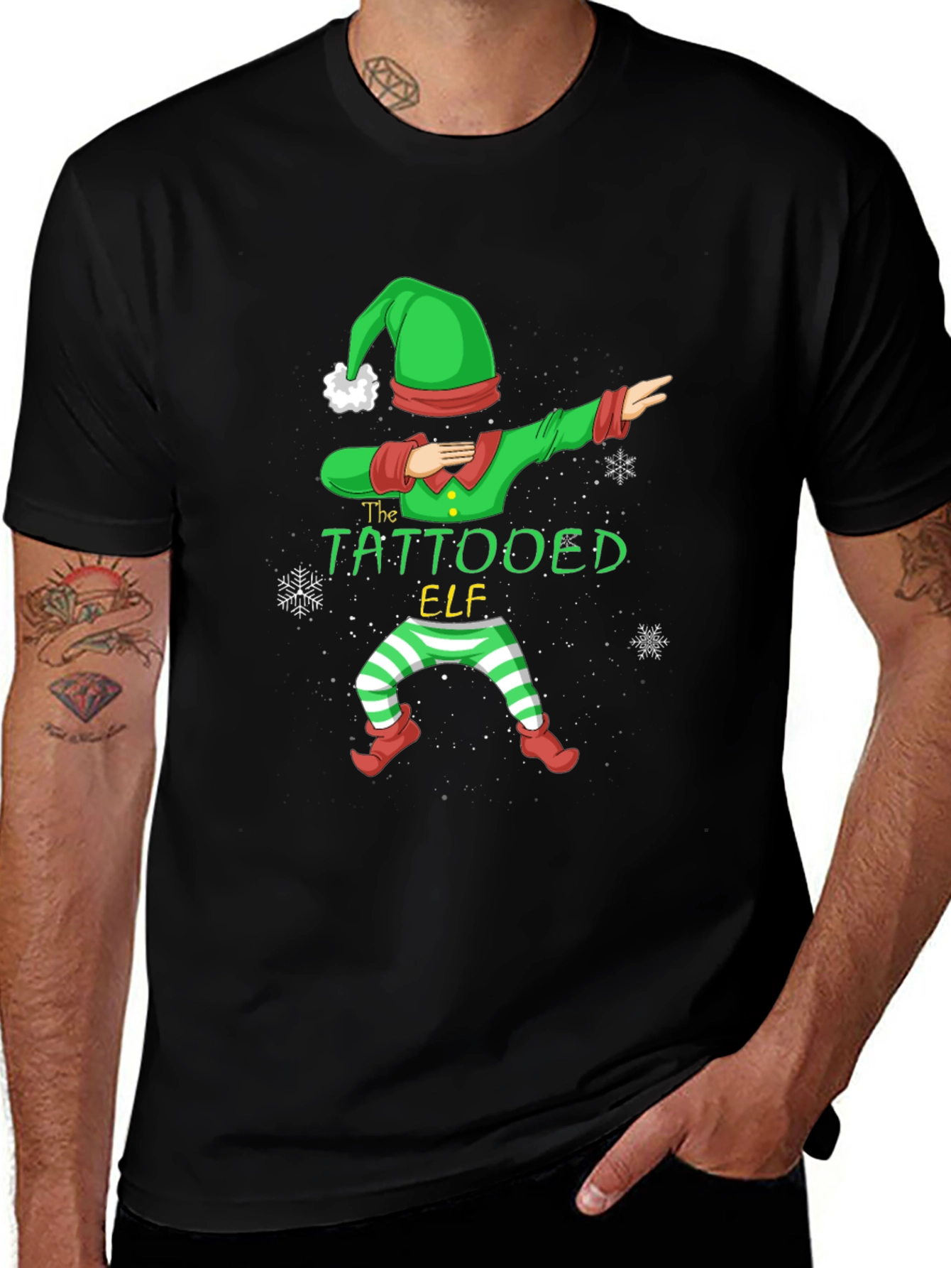 The Tattooed Elf Christmas Shirt