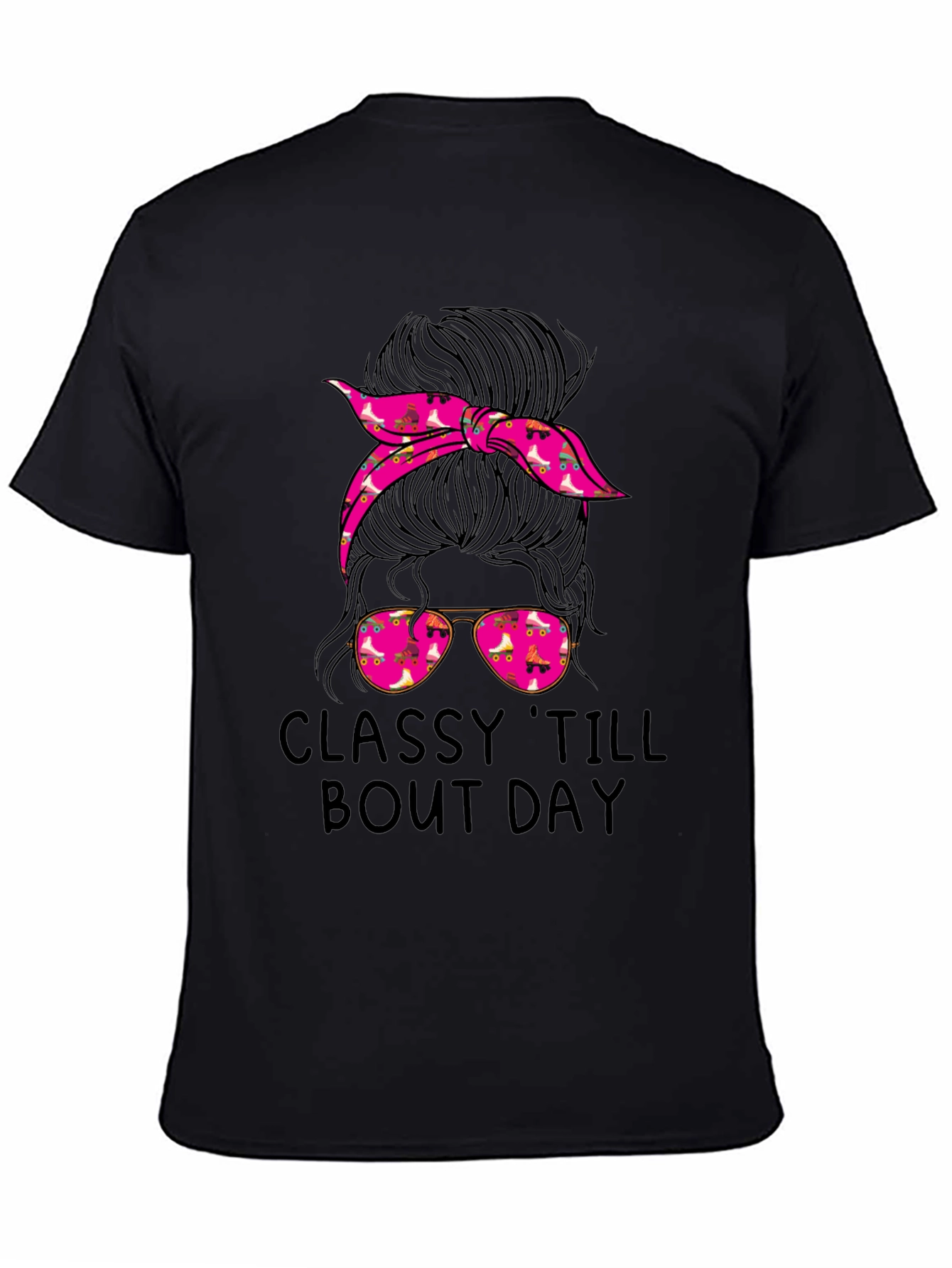 Classy Messy Bun Roller Skate T-Shirt
