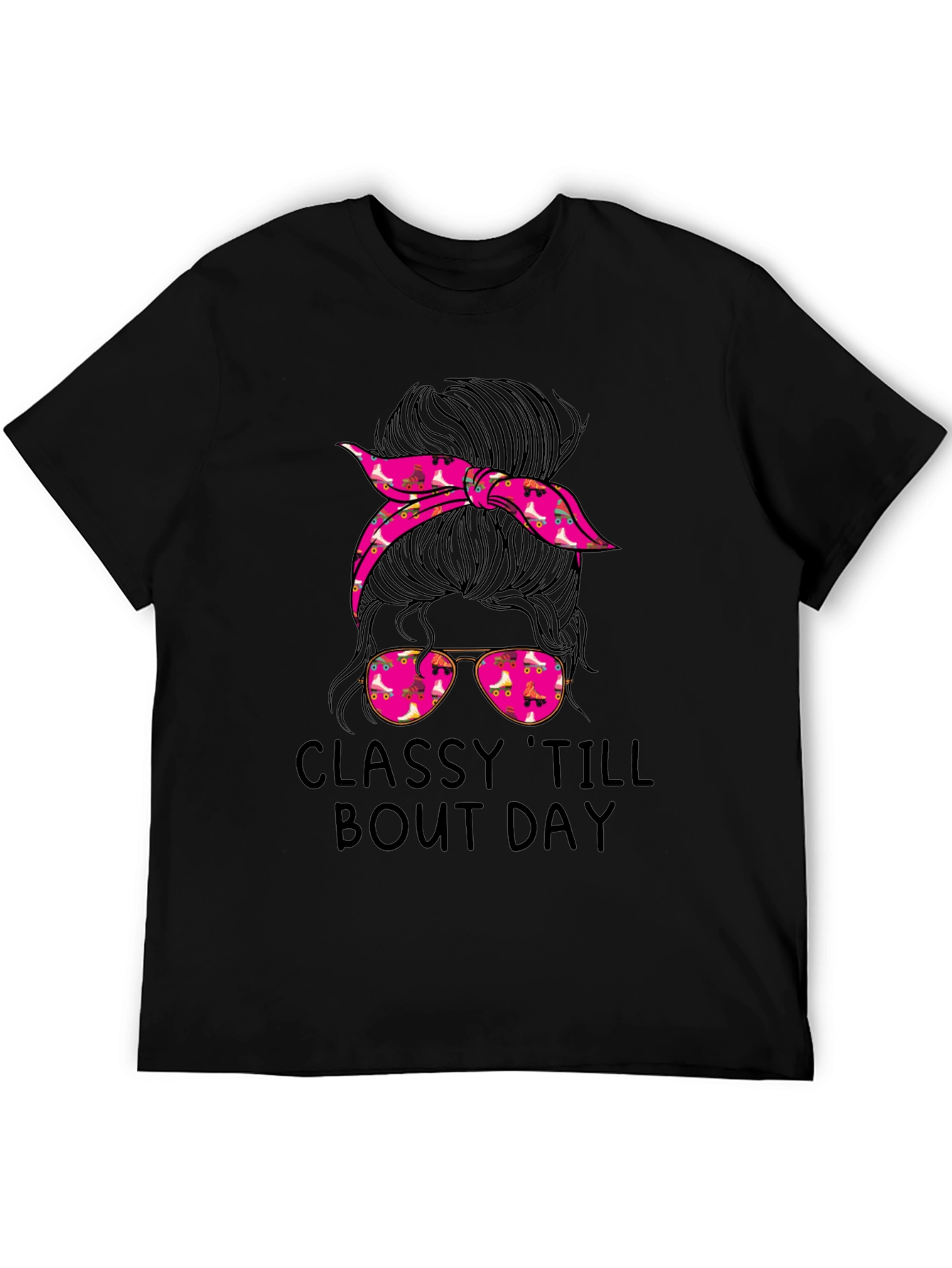 Classy Messy Bun Roller Skate T-Shirt