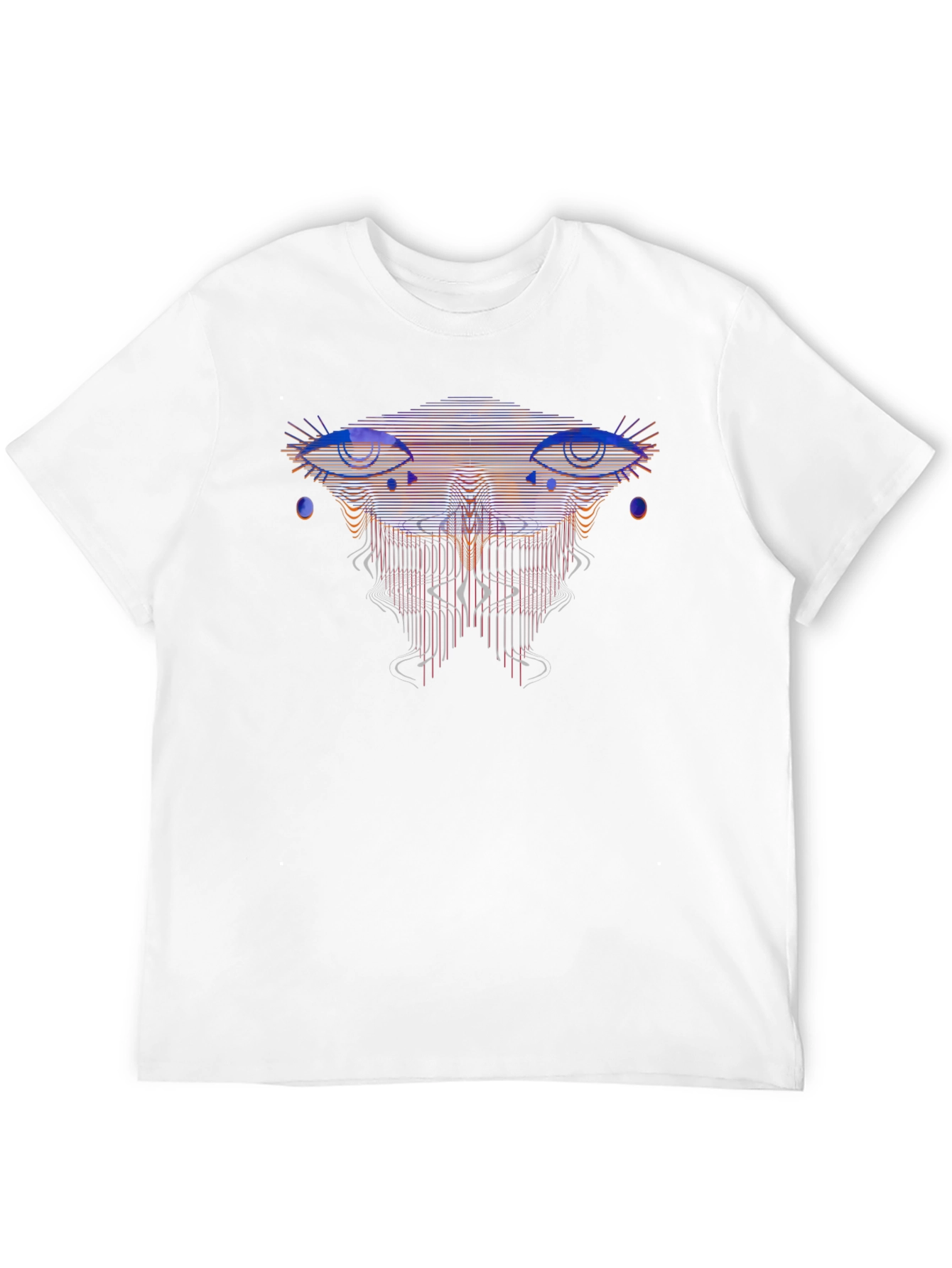 Abstract Eyes Graphic Black T-Shirt