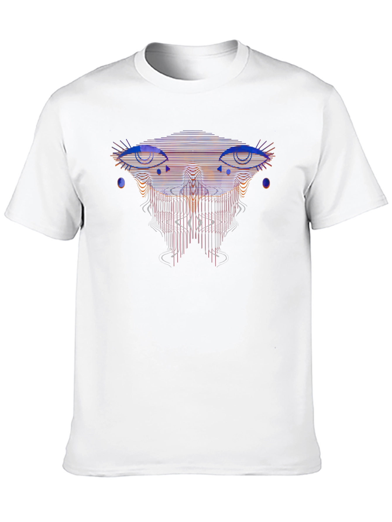 Abstract Eyes Graphic Black T-Shirt