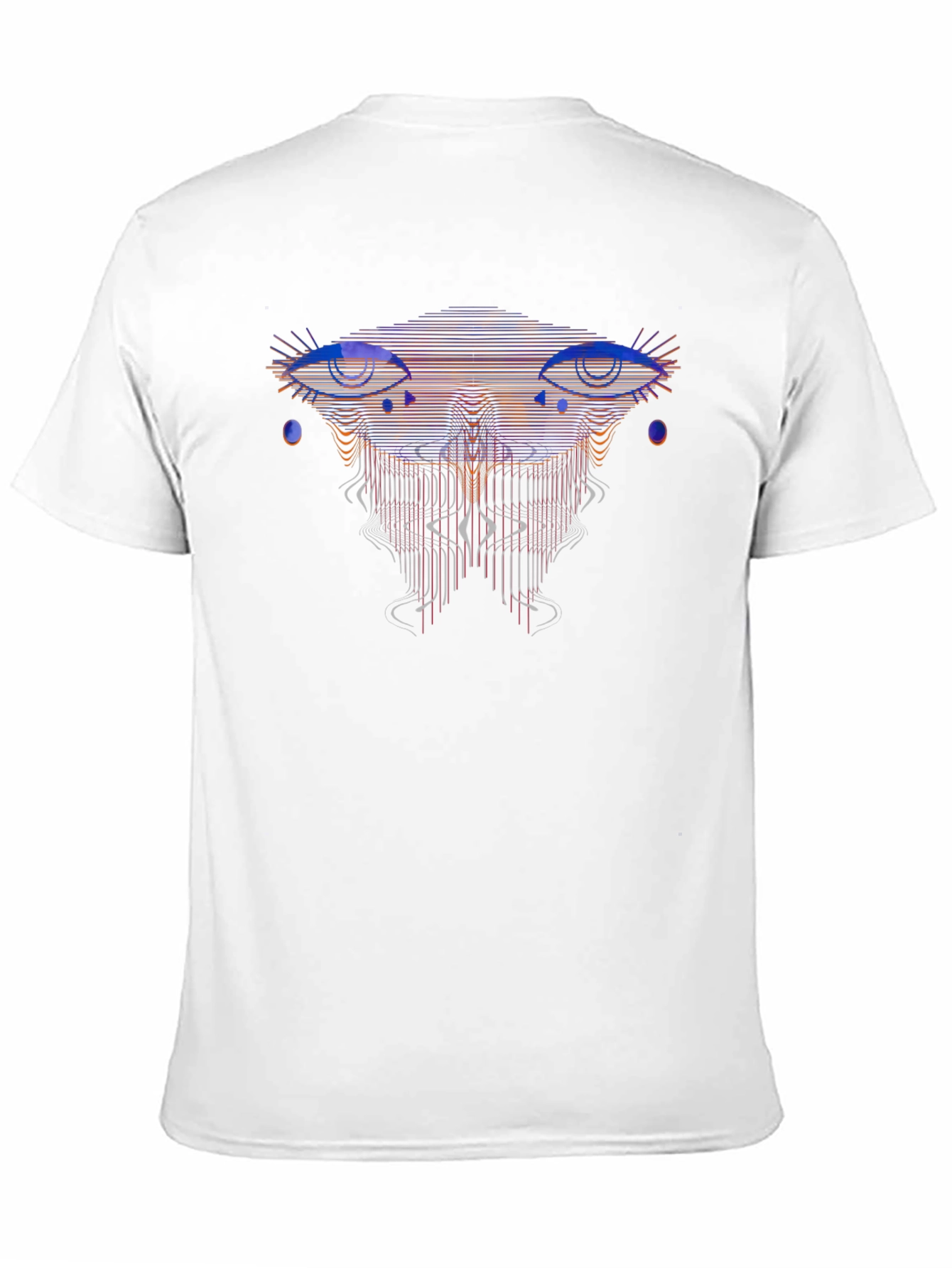 Abstract Eyes Graphic Black T-Shirt
