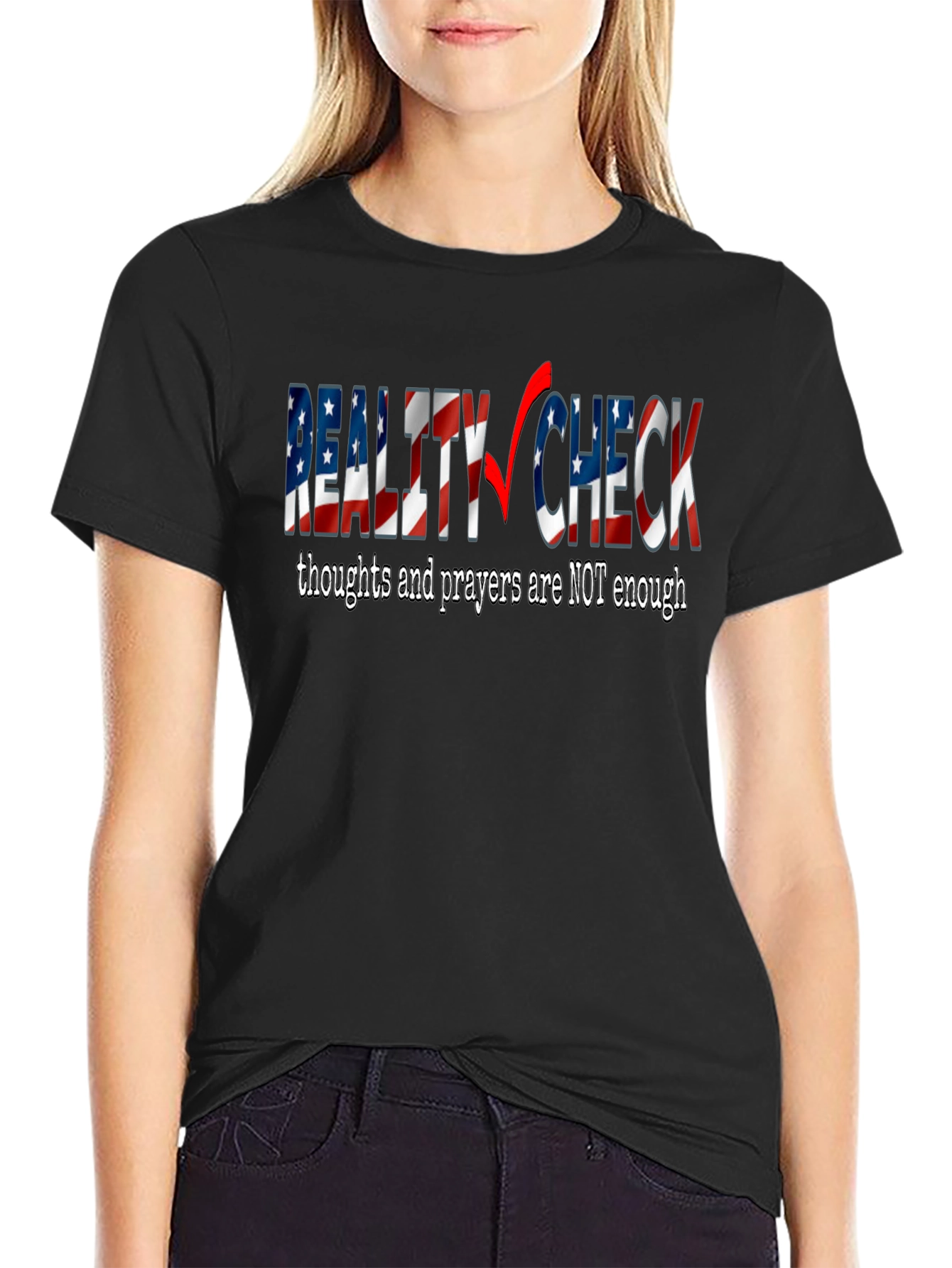 Reality Check Graphic Tee - Thoughts & Prayers