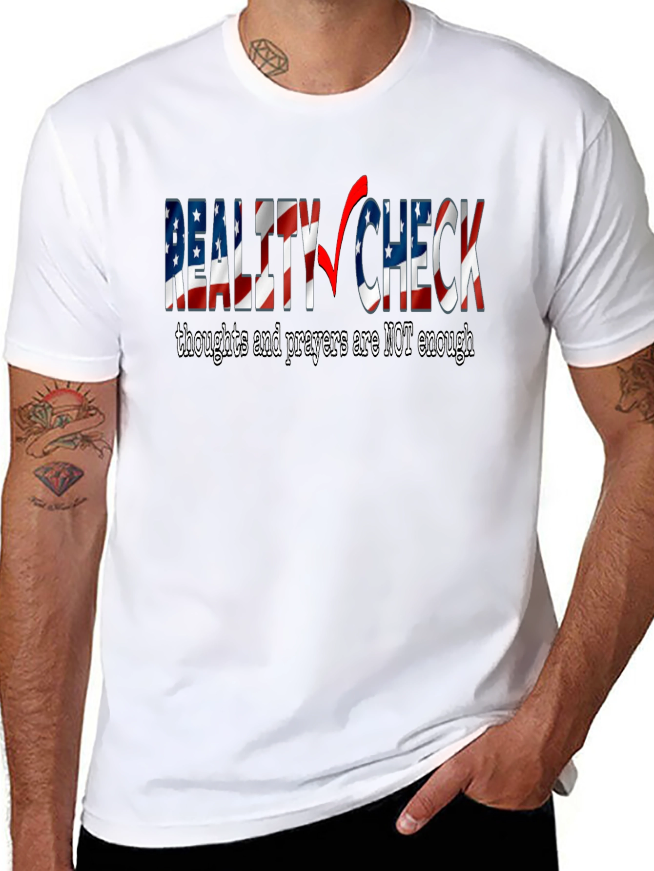Reality Check Graphic Tee - Thoughts & Prayers
