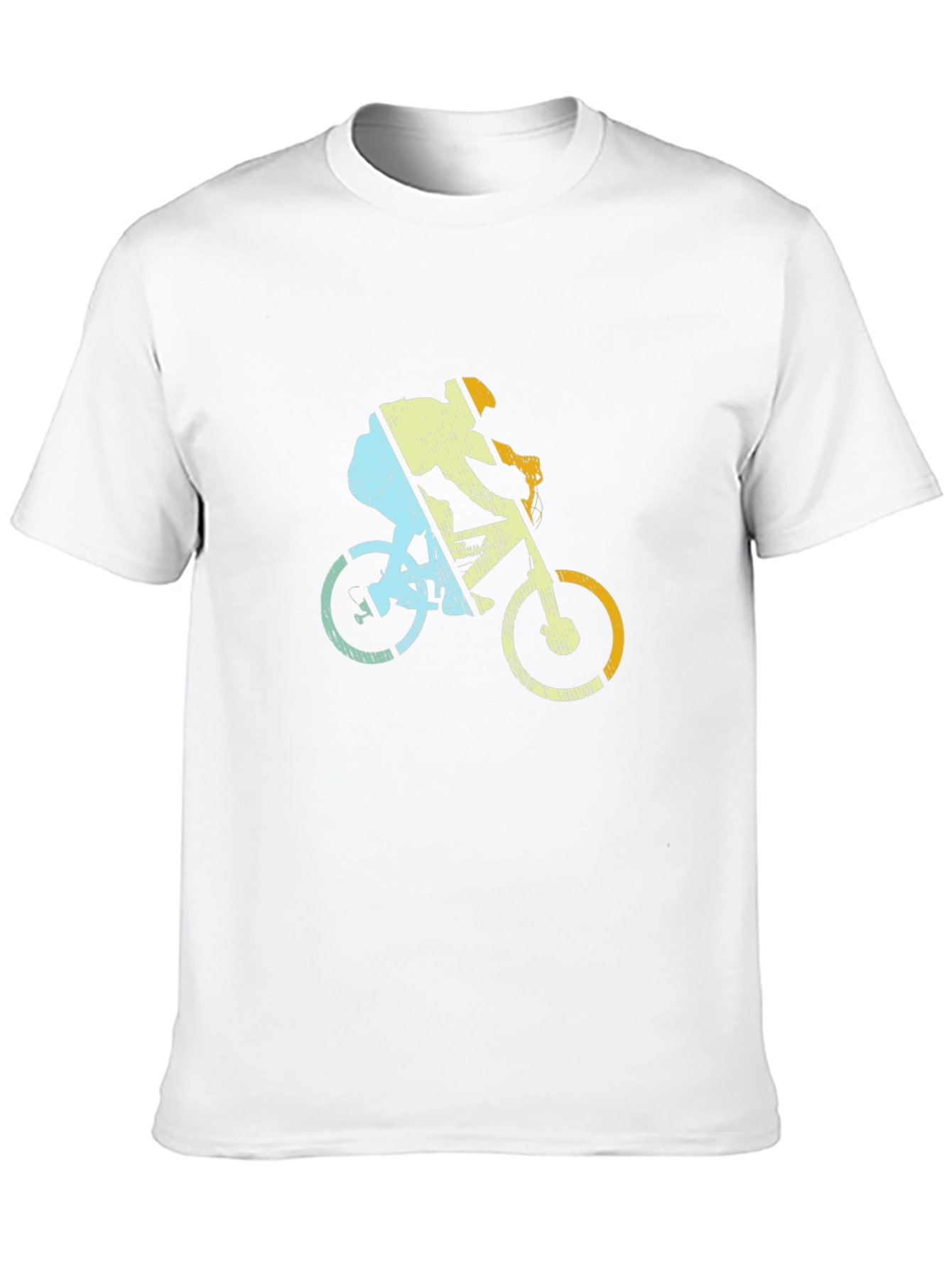 Retro Cycling T-Shirt - Mountain Bike Rider Design