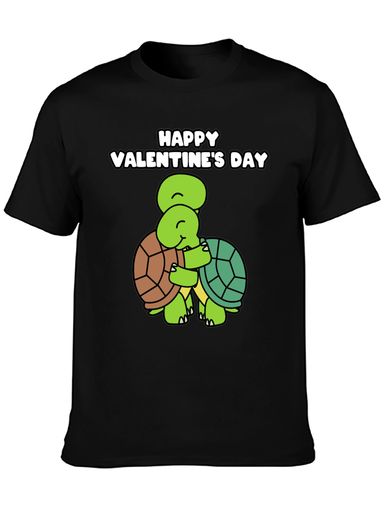 Valentines Day Turtle Hug Graphic Tee