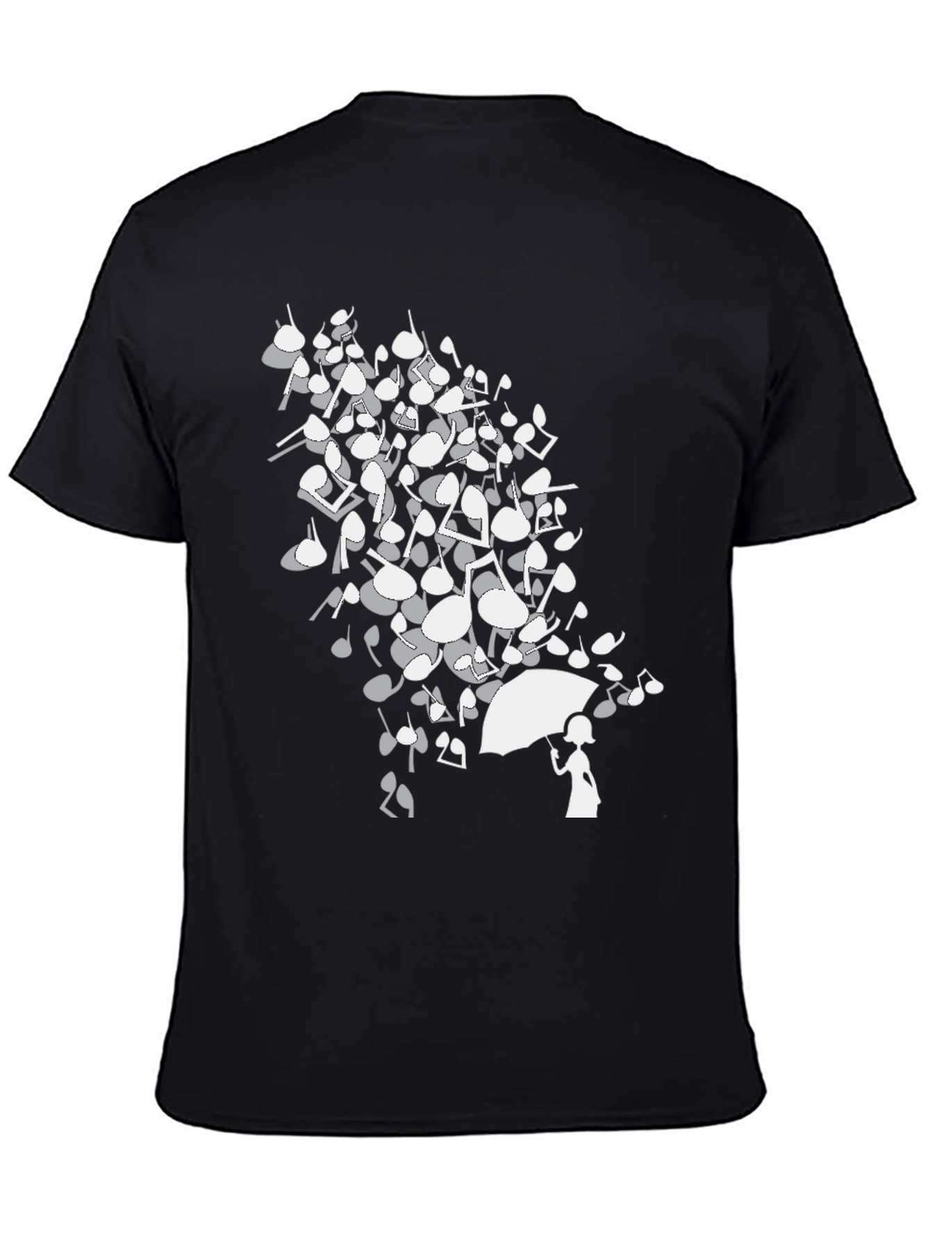 Musical Notes Umbrella Graphic T-Shirt
